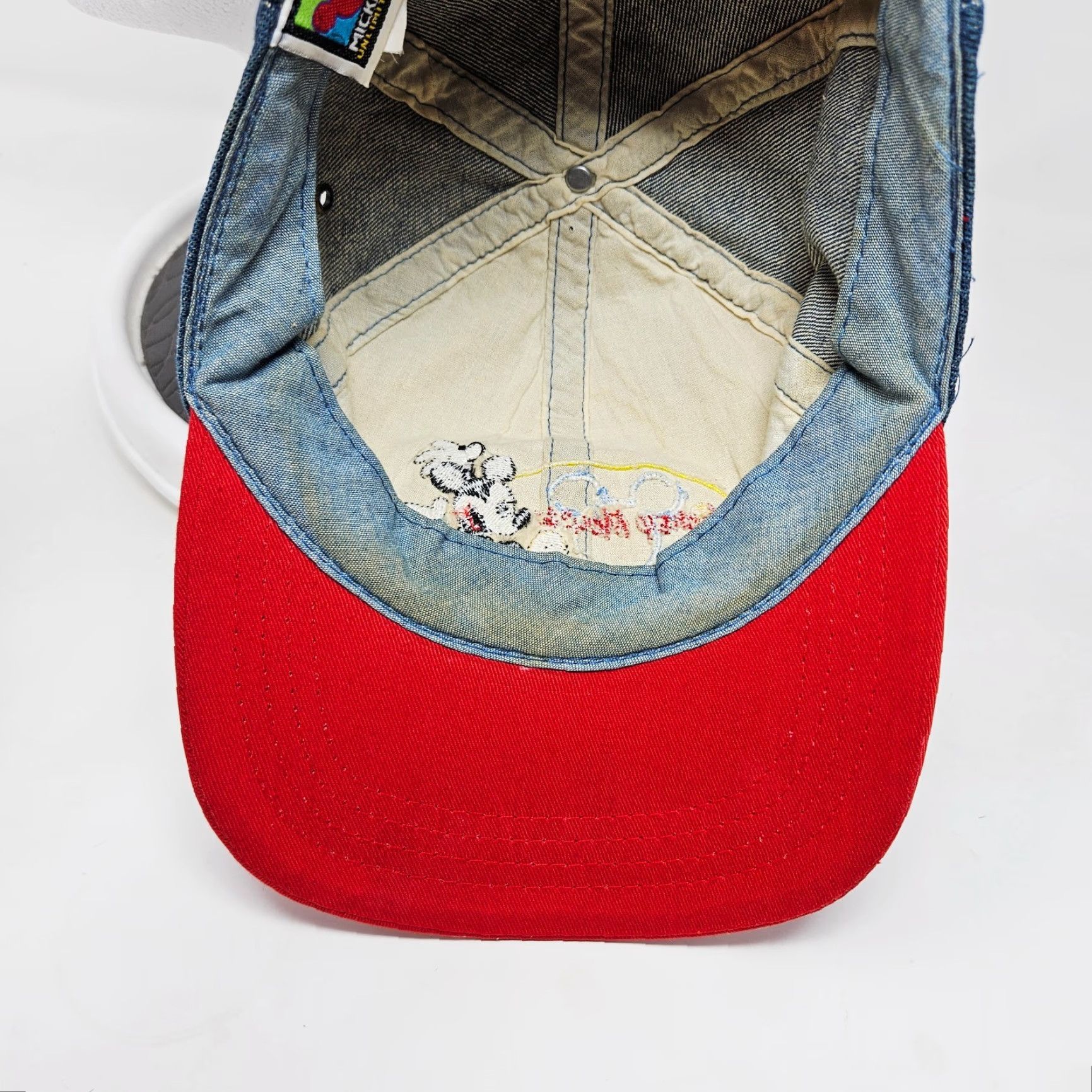 Mickey Unlimited VINTAGE Mickey Mouse Unlimited Denim Hat 90s One Size Cartoon Size ONE SIZE - 6 Thumbnail