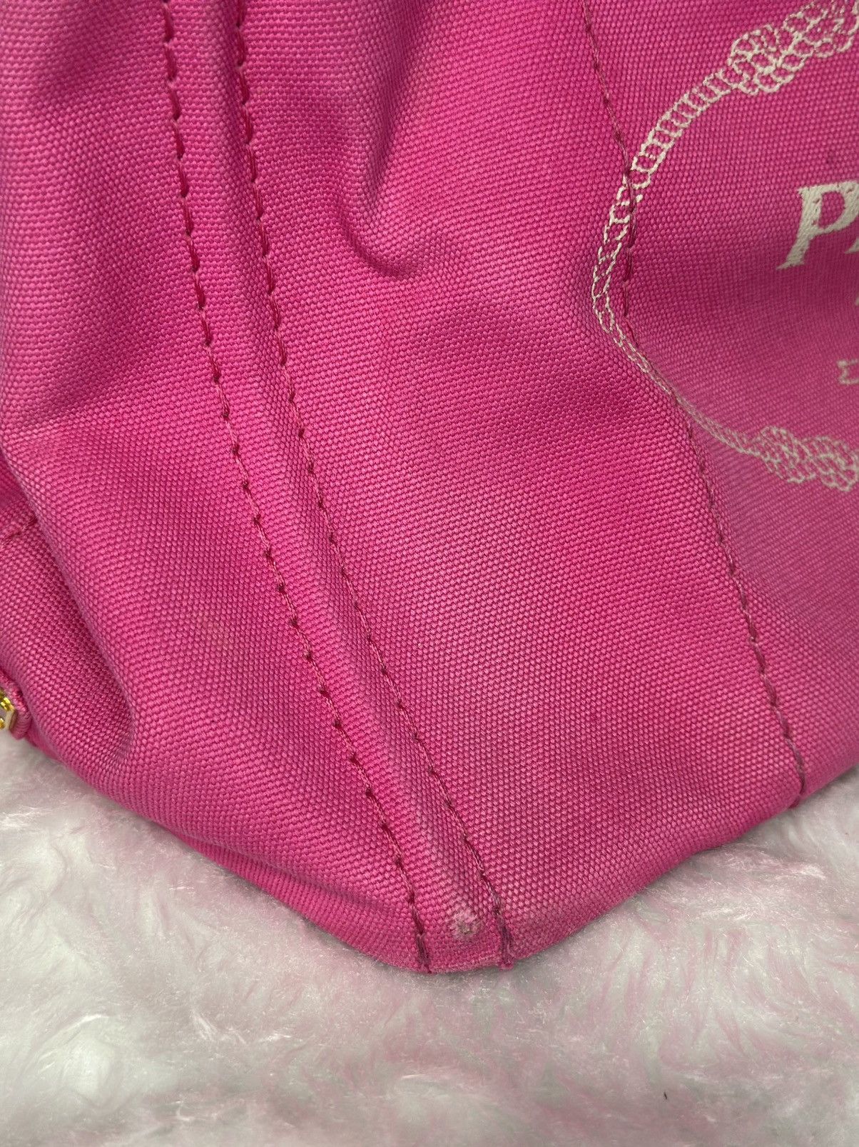 Prada Prada Canapa BN2642 Handbag Fuchsia - Authentic Size ONE SIZE - 7 Thumbnail