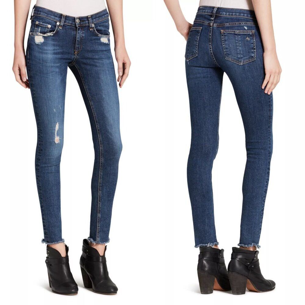 Rag & Bone rag & bone Ankle Skinny Distressed Jeans in La Paz Size 29 Size 29" - 1 Thumbnail