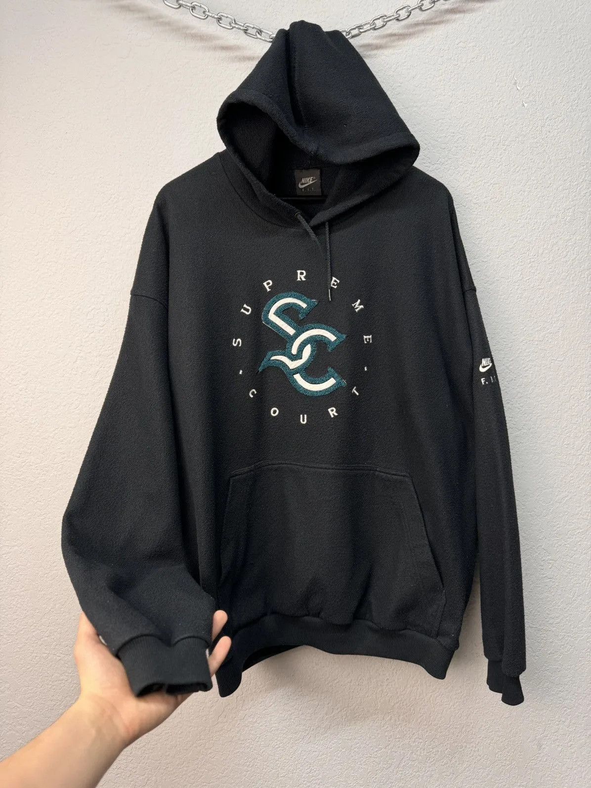 Nike × Supreme × Vintage Vintage Hoodie Supreme & Nike court F.IT. logo Hype Size US XL / EU 56 / 4 - 1 Thumbnail