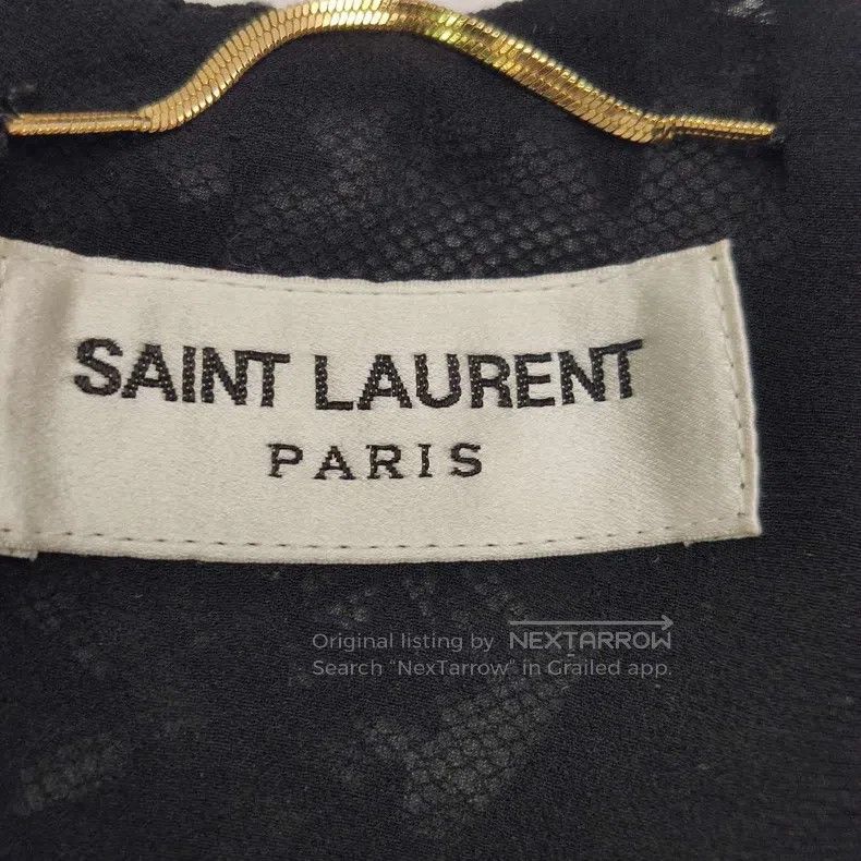 Saint Laurent Paris Saint Laurent Paris Black Lace Dress Size XS / US 0-2 / IT 36-38 - 3 Thumbnail