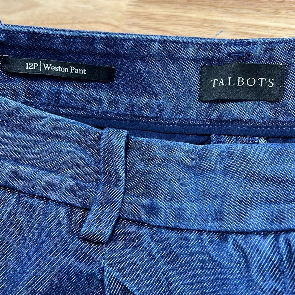 Talbots Talbots Weston Pant Soft Denim Jeans Super Wide Leg Trouser Size 34" / US 12 / IT 48 - 8 Thumbnail