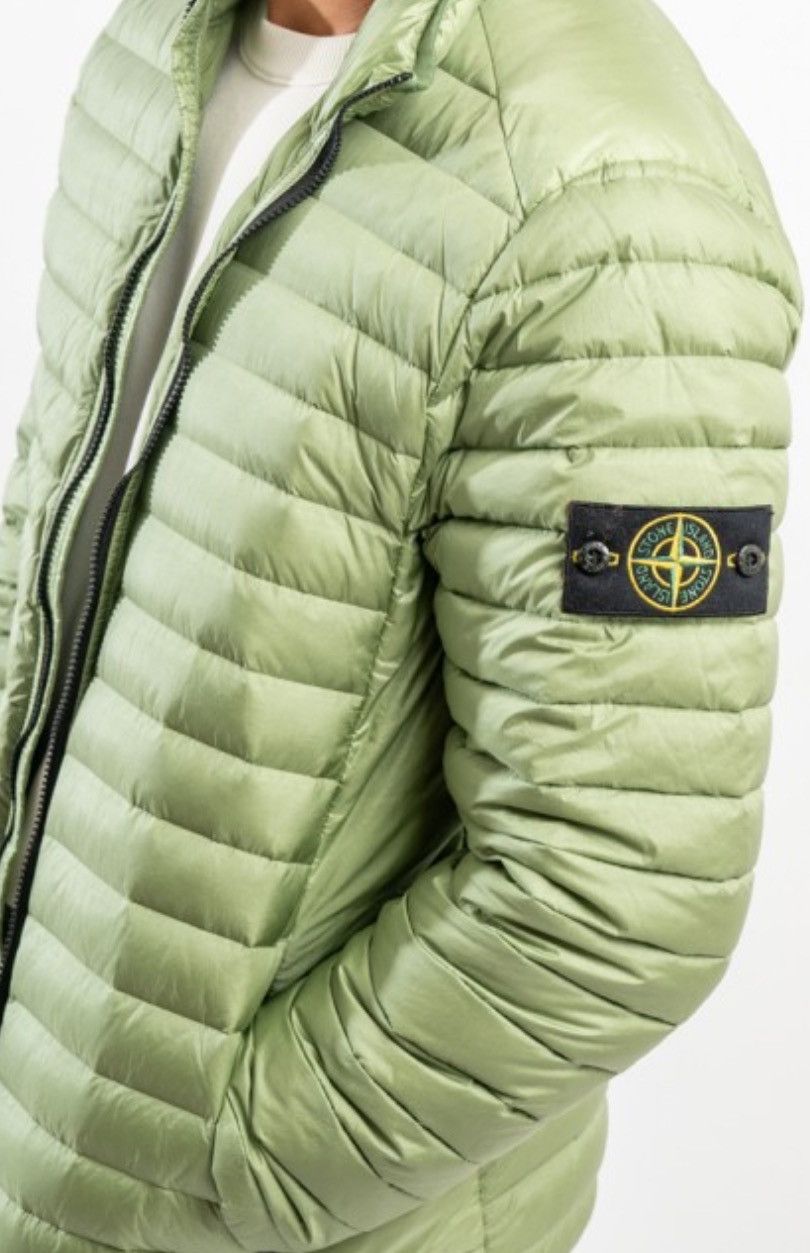Stone island down puffer sage green L