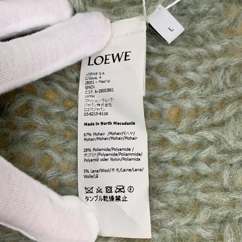 Loewe Loewe Green logo cashmere round neck long sleeve knitted s Size L / US 10 / IT 46 - 6 Thumbnail
