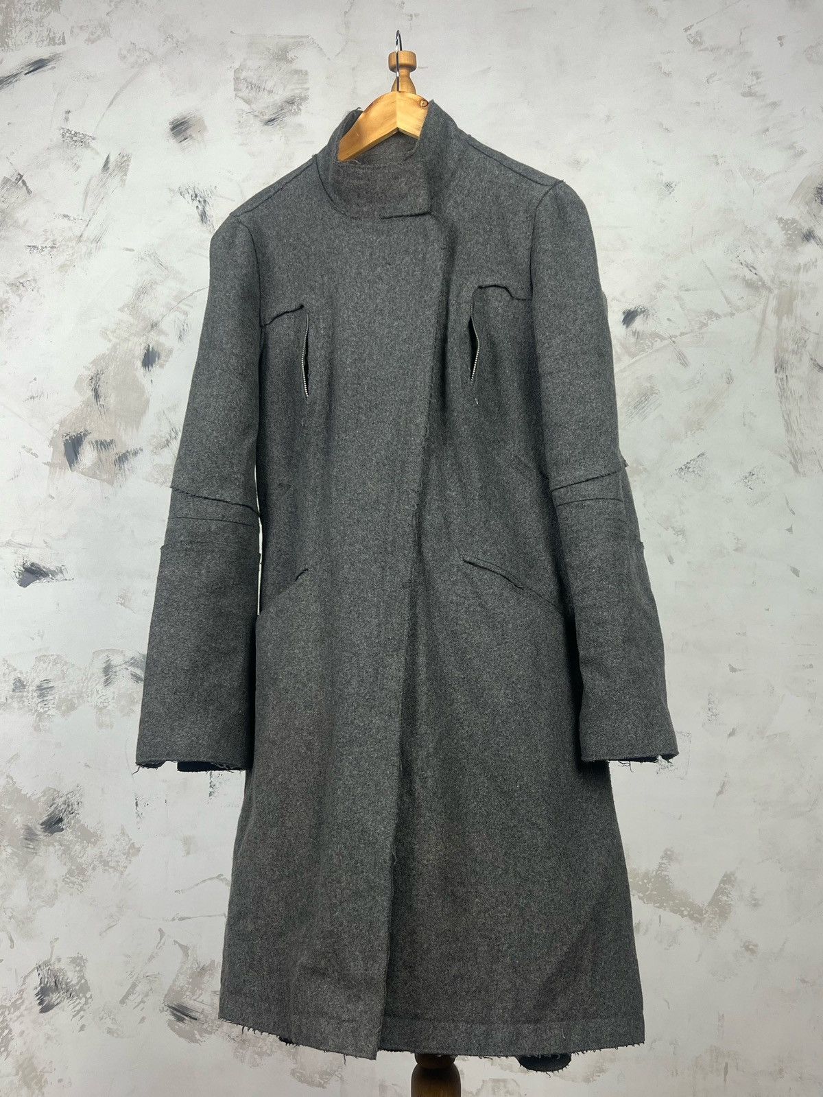 Armani Vintage Armani Exchange Wool Trench Coat Jacket Size M - L Size L / US 10 / IT 46 - 2 Thumbnail