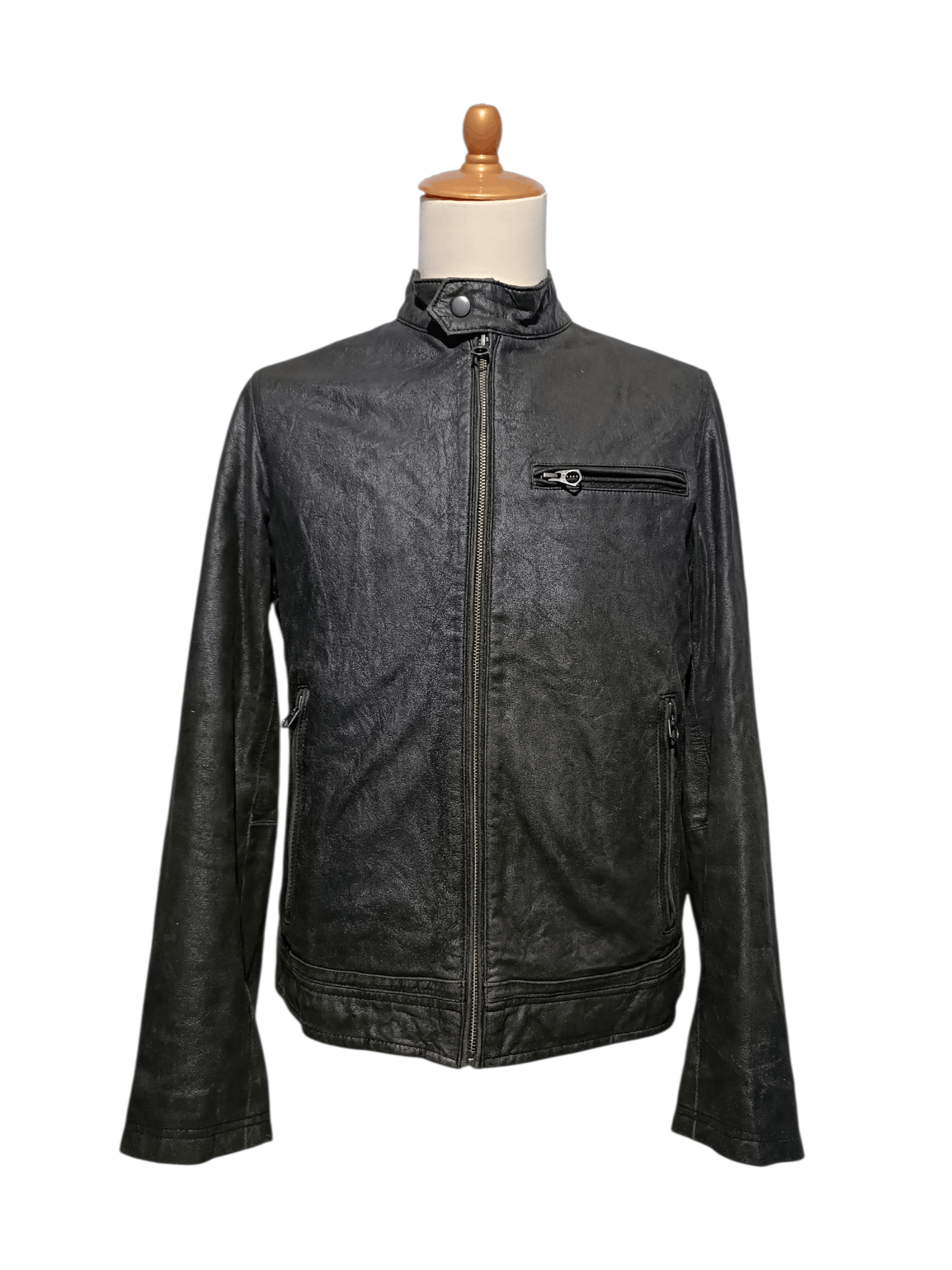 Japanese Brand Vintage Distressed Black Leather Jacket Biker Style Size US L / EU 52-54 / 3 - 1 Thumbnail