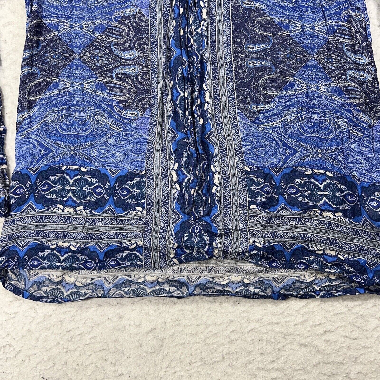 Lucky Brand Lucky Brand Blue & White Blouse Lightweight Top Size M / US 6-8 / IT 42-44 - 4 Thumbnail