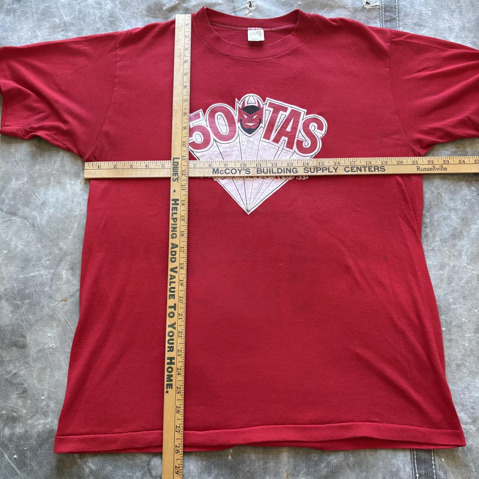Vintage Vintage 70s 50th Tactical Airlift Squadron Red Devils Shirt Size US XL / EU 56 / 4 - 3 Thumbnail