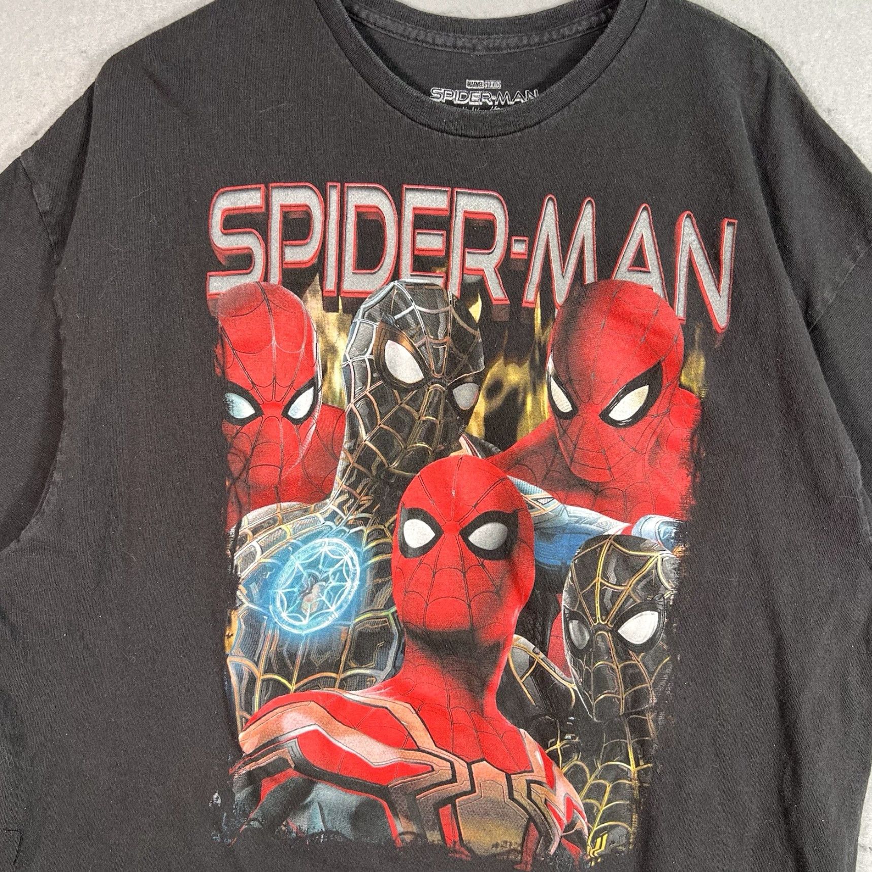 Vintage Marvel Studios Comics Superman No Way Home T Shirt Adult 2XL XXL Black Mens Size US XXL / EU 58 / 5 - 2 Thumbnail