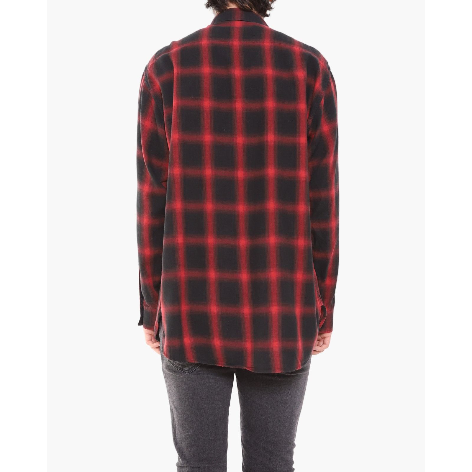 Saint Laurent Paris FW13 Oversized Flannel in Red & Black Checked Wool Size US XL / EU 56 / 4 - 2 Thumbnail