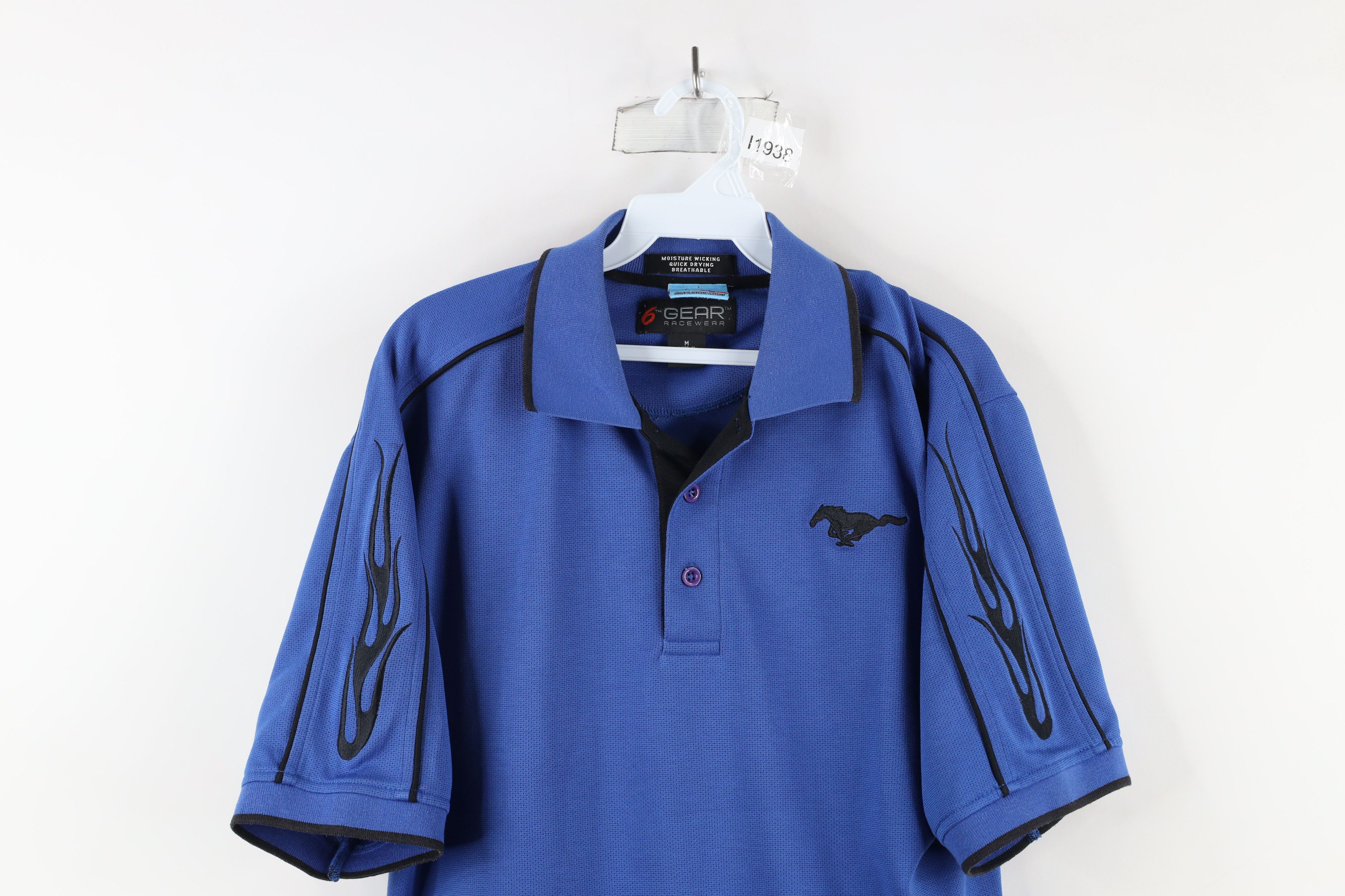 Vintage Vintage Ford Motor Co Mustang Collared Polo Shirt Blue Size US M / EU 48-50 / 2 - 2 Thumbnail