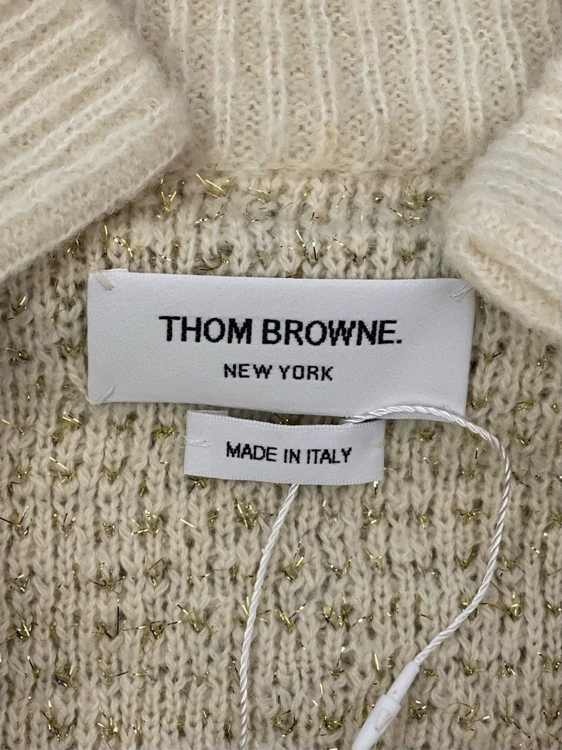 Thom Browne Thom Browne Size 0Gold Silk Wool Knit Little Fragrance Show Size XS / US 0-2 / IT 36-38 - 7 Thumbnail