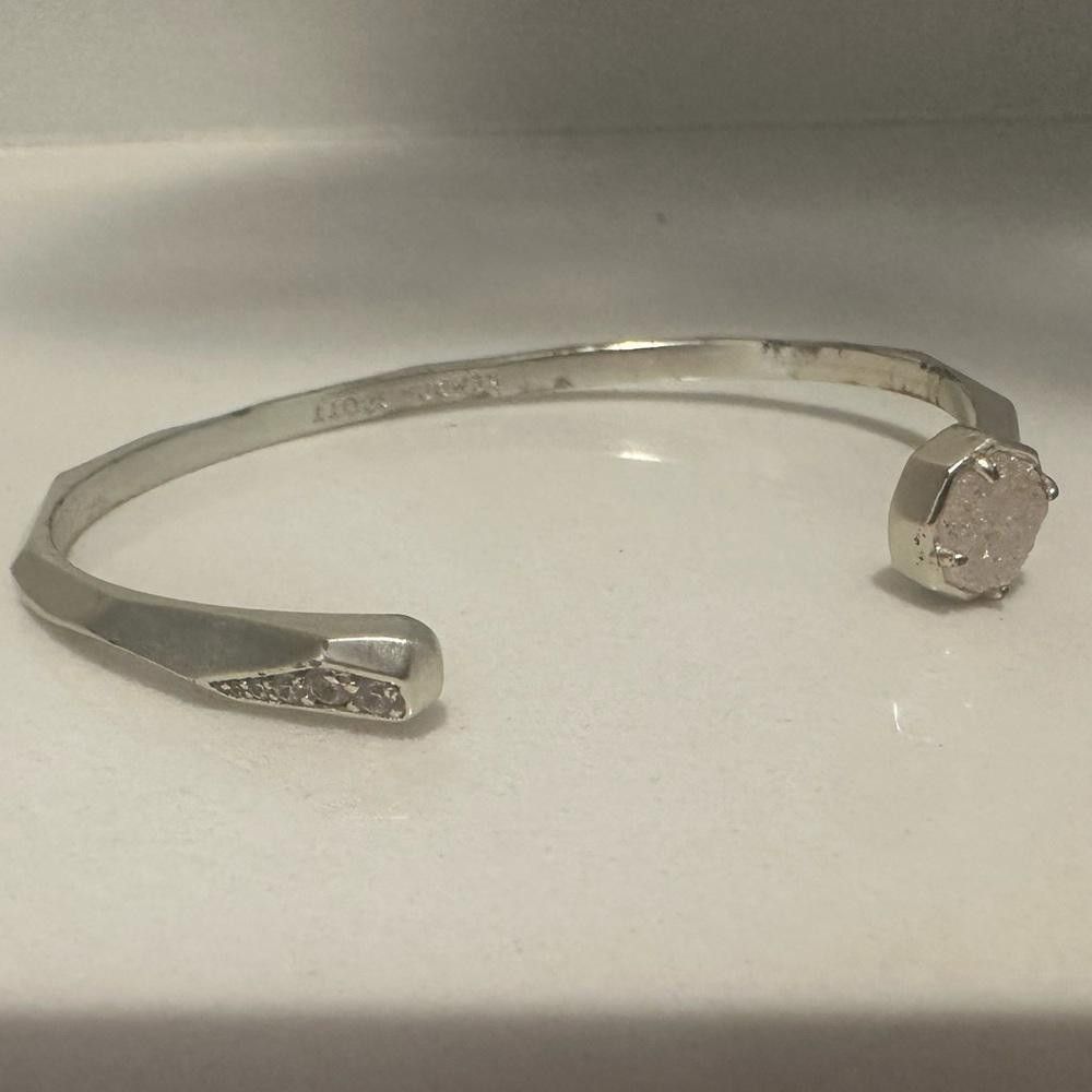 Kendra Scott Kendra Scott Blake Bracelet Iridescent Drusy Silver Cuff Size ONE SIZE - 3 Thumbnail