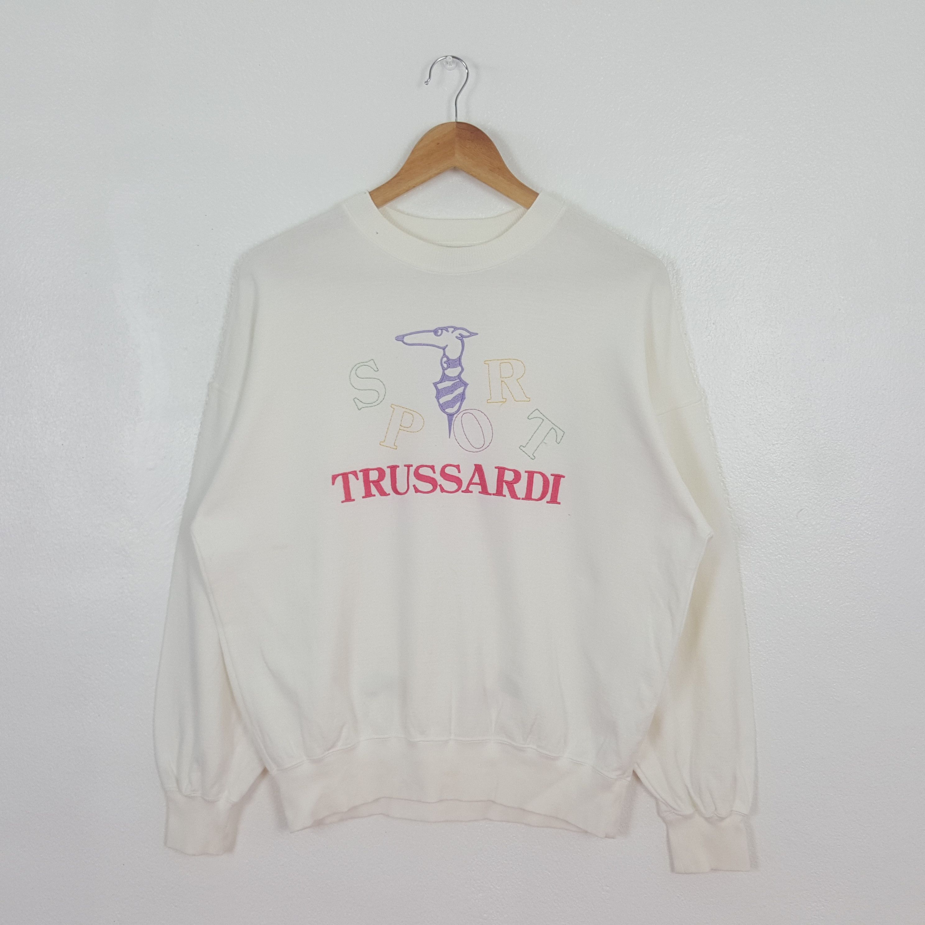 Trussardi Vintage Trussardi Sport Embroidery Sweatshirt C308N20 Size US M / EU 48-50 / 2 - 1 Thumbnail