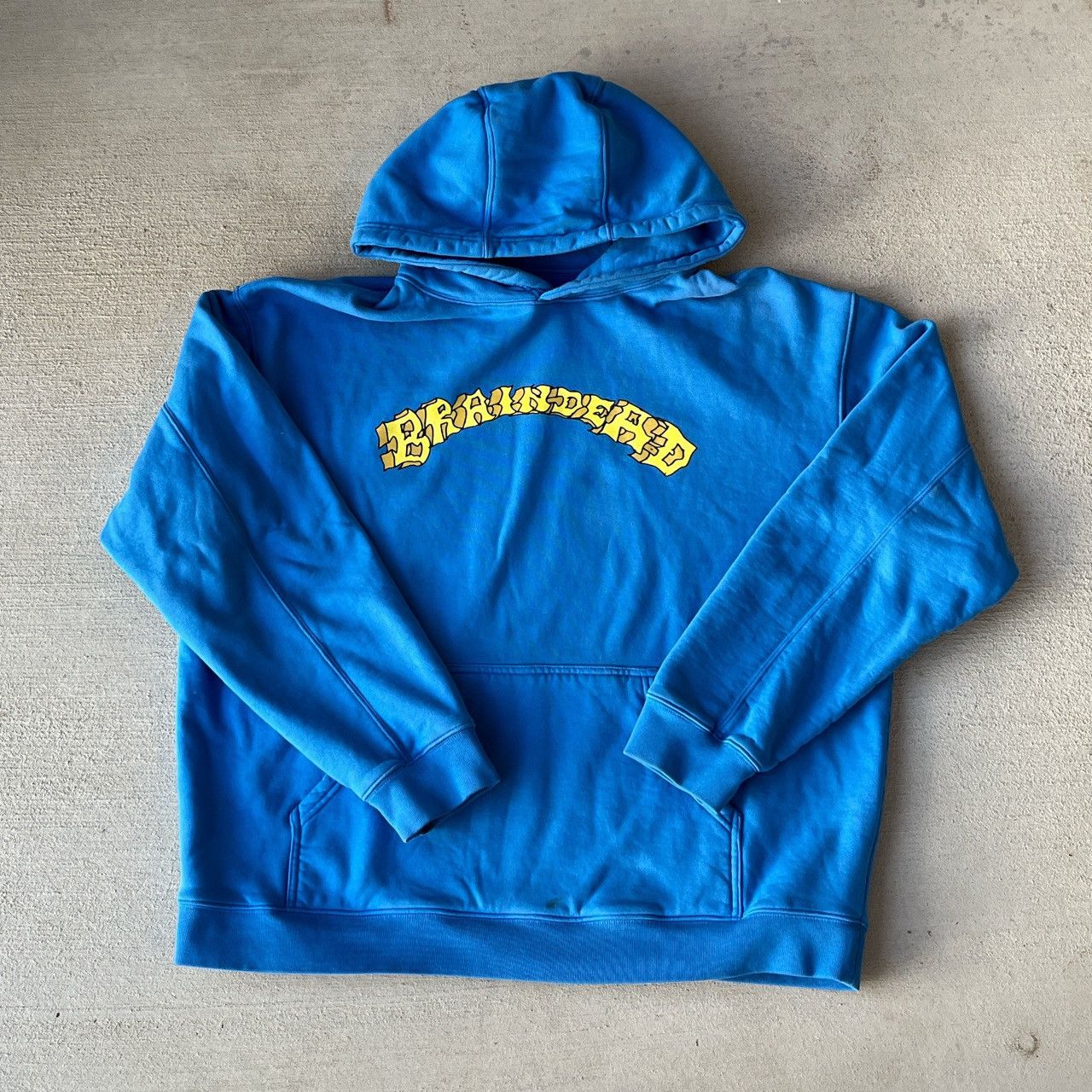 image of Brain Dead Hoodie in Blue, Men's (Size XL)