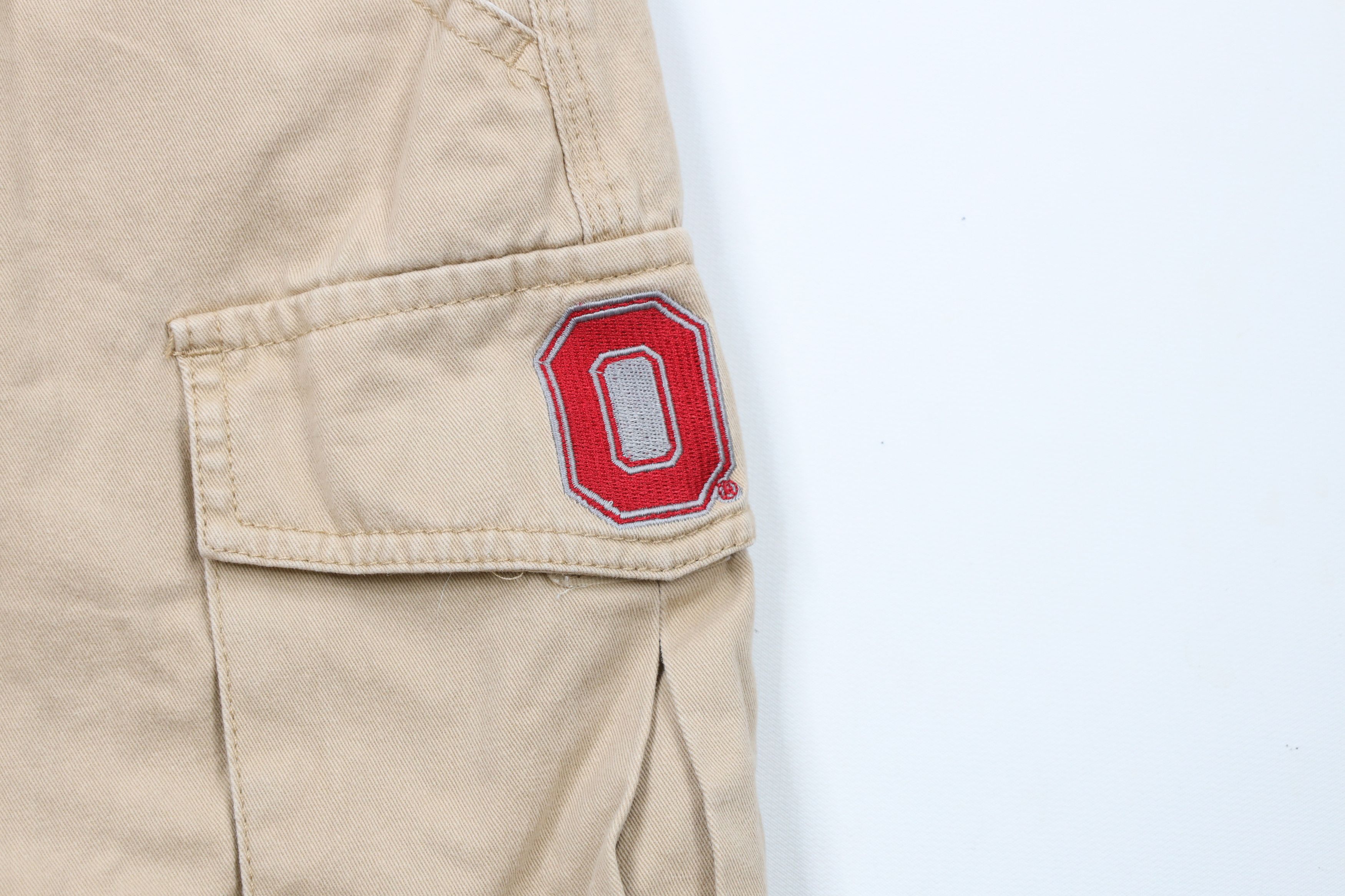 Vintage Vintage 90s Ohio State University Cargo Shorts Beige Cotton Size US 32 / EU 48 - 5 Thumbnail