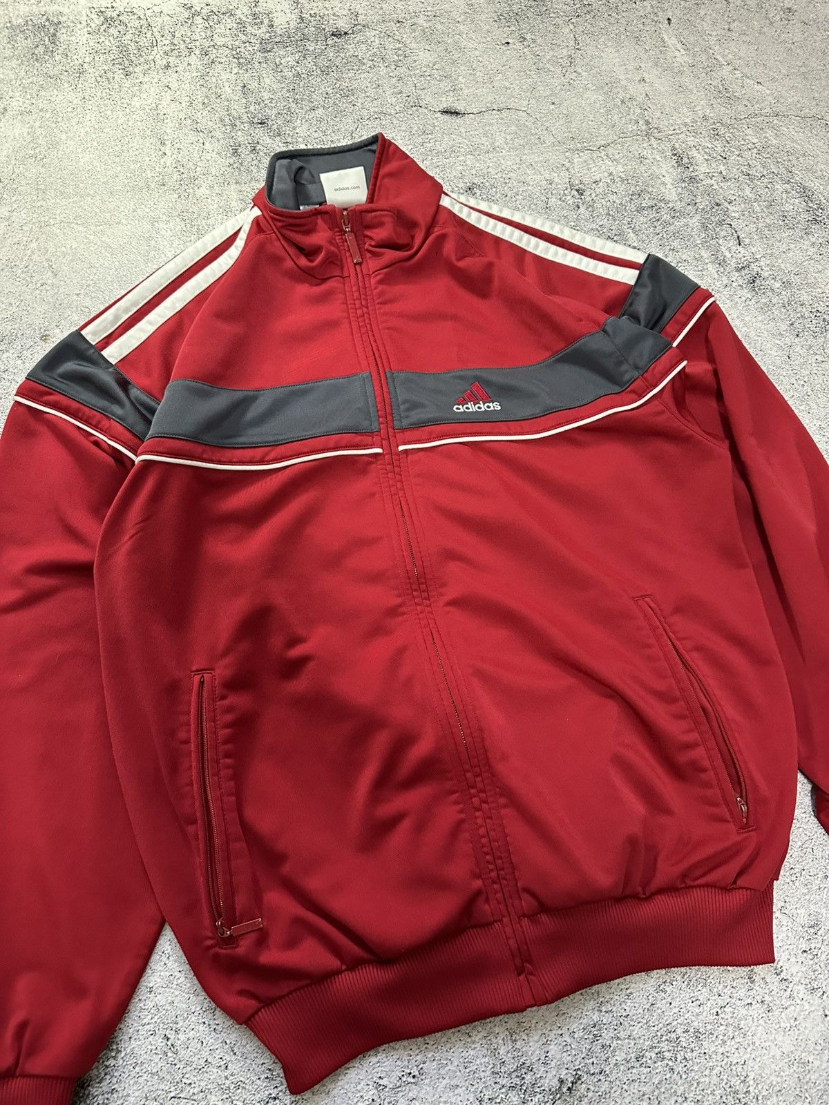 Adidas Vintage Adidas Zip Olympic Red Logo Y2K Size US L / EU 52-54 / 3 - 9 Thumbnail