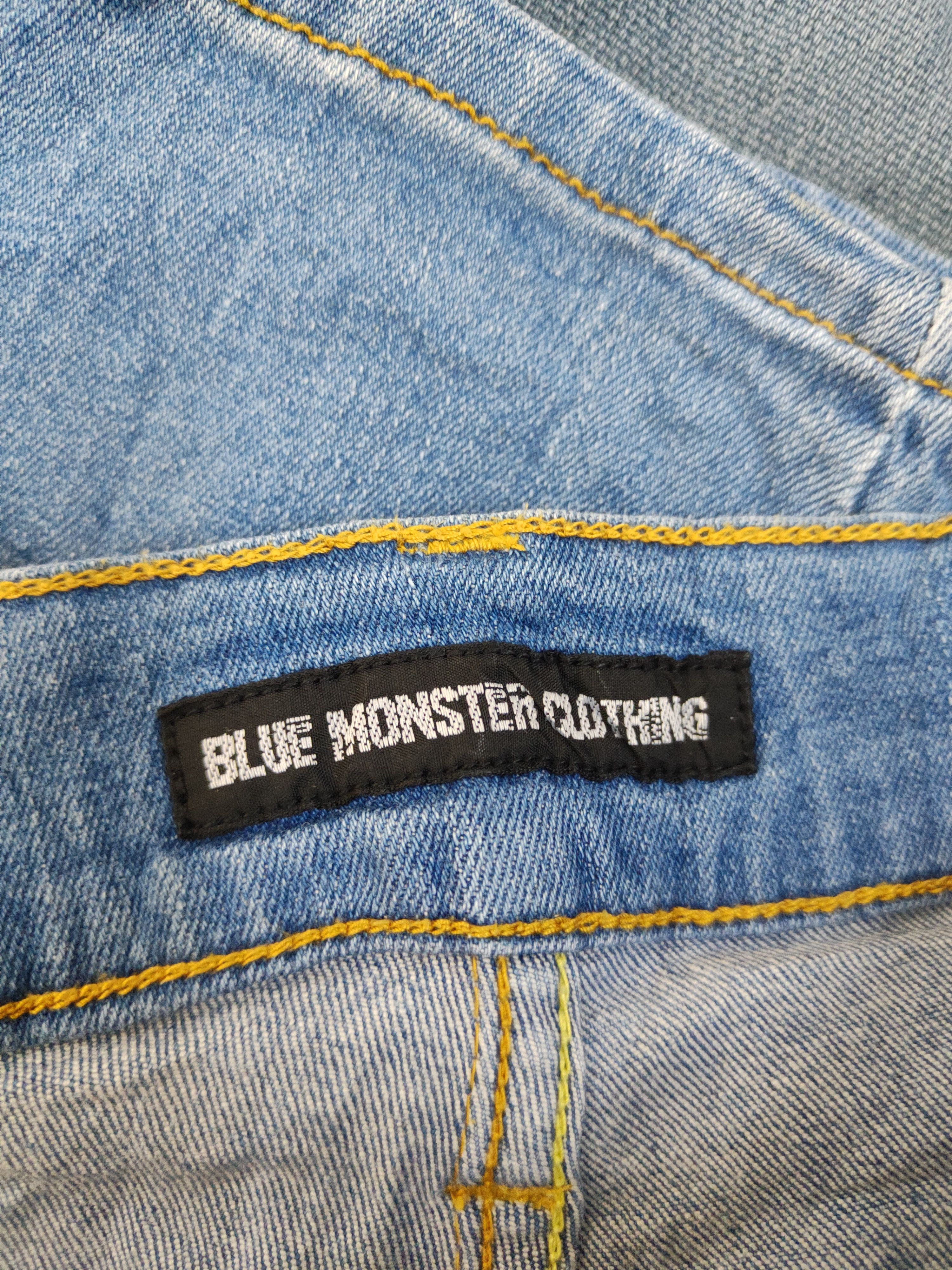 Japanese Brand Blue Monster Blue Distressed Ripped Jeans #W1951 Size US 32 / EU 48 - 18 Thumbnail