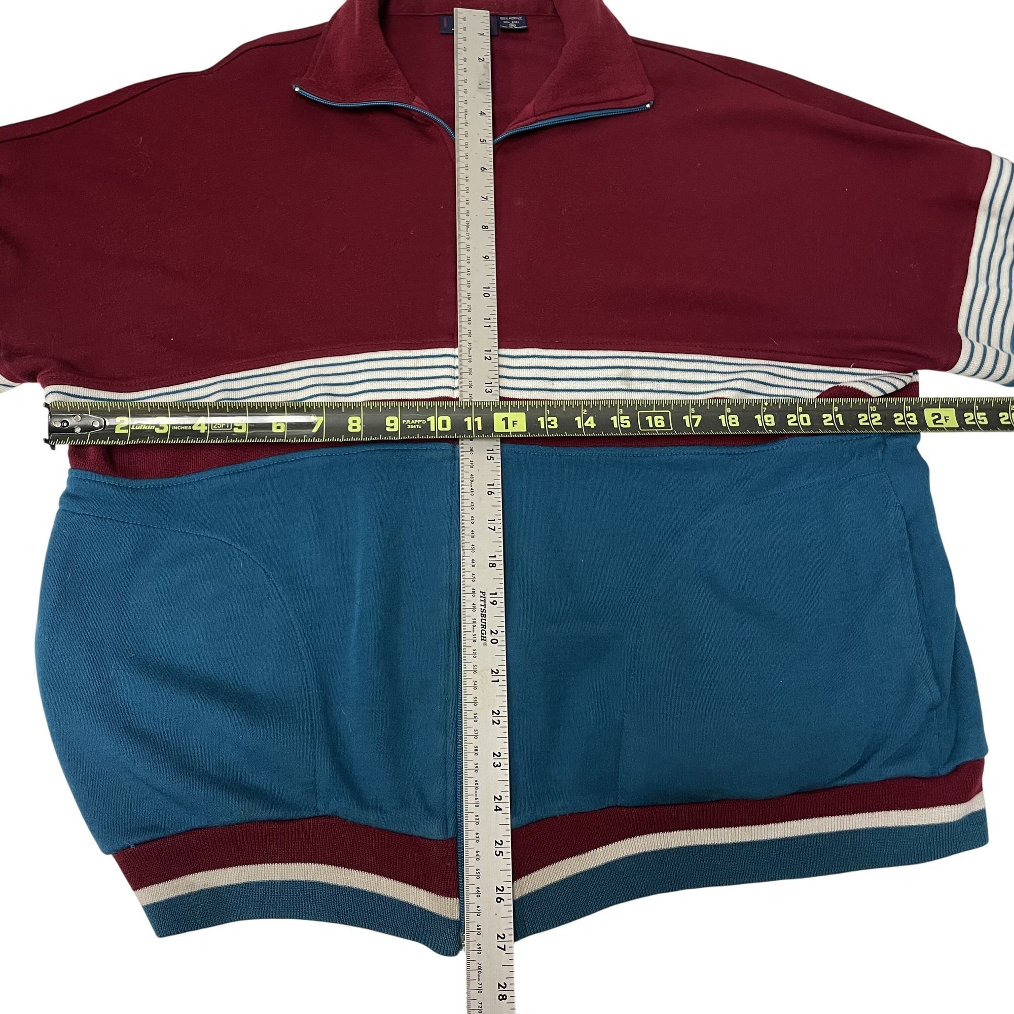 Other Vtg Carl Michaels Maroon Blue COLOR BLOCK Athletic Jacket Size US XL / EU 56 / 4 - 5 Thumbnail