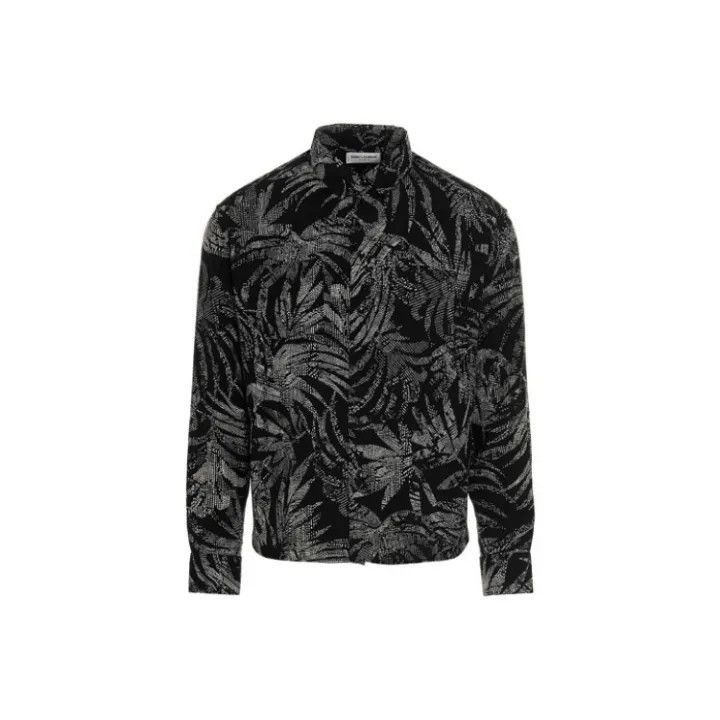 Saint Laurent Paris Saint Laurent Tropical Print Long Sleeve Shirt-2507 Size US M / EU 48-50 / 2 - 7 Thumbnail