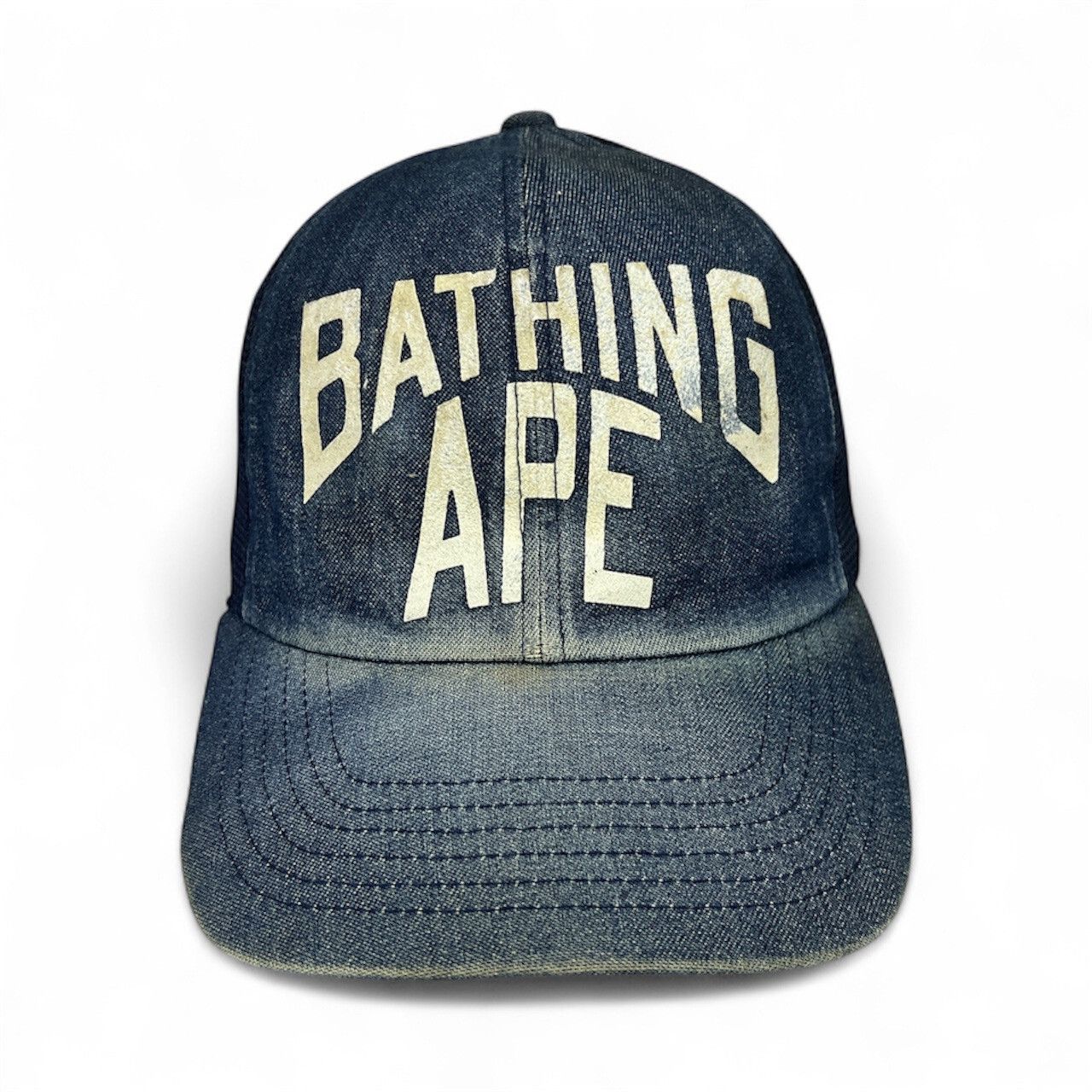 Bape Vintage Bape Denim Trucker Cap Size ONE SIZE - 1 Thumbnail