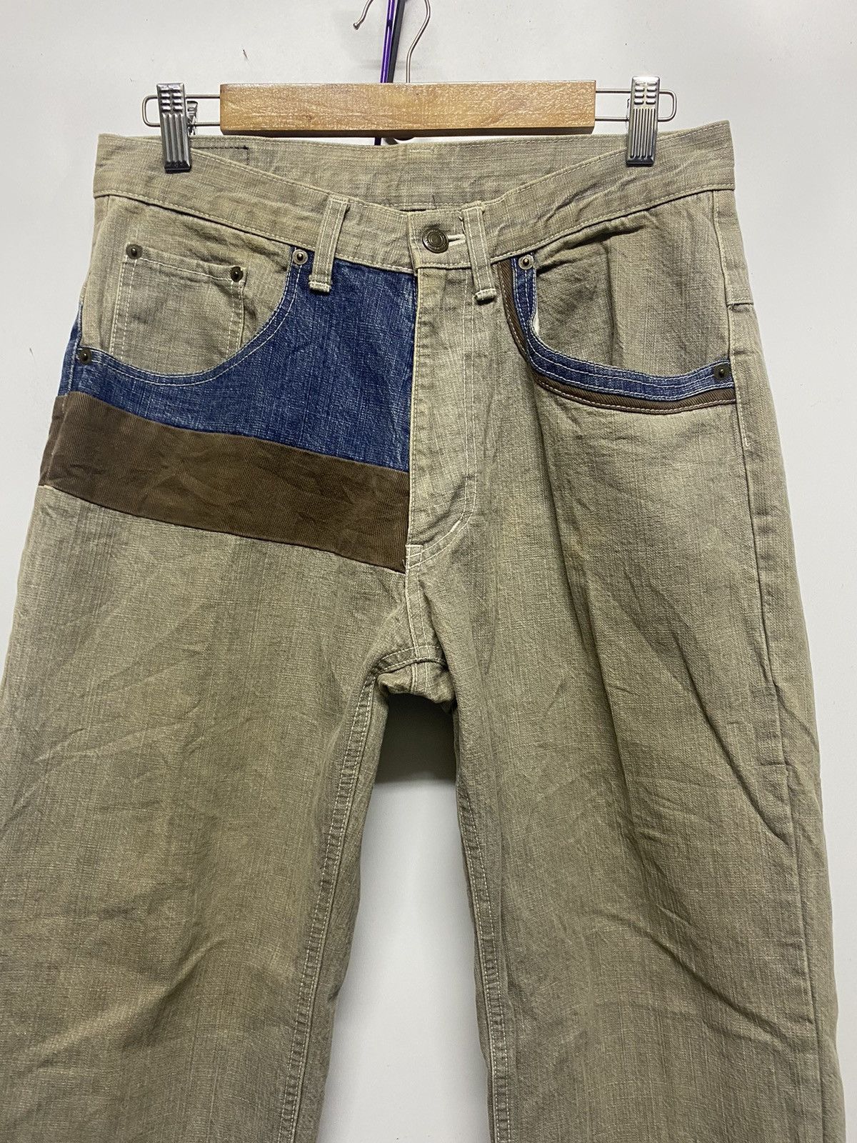 Japanese Brand Monitor Graphic Design Wear Denim Patches Jeans Pants Size US 30 / EU 46 - 3 Thumbnail