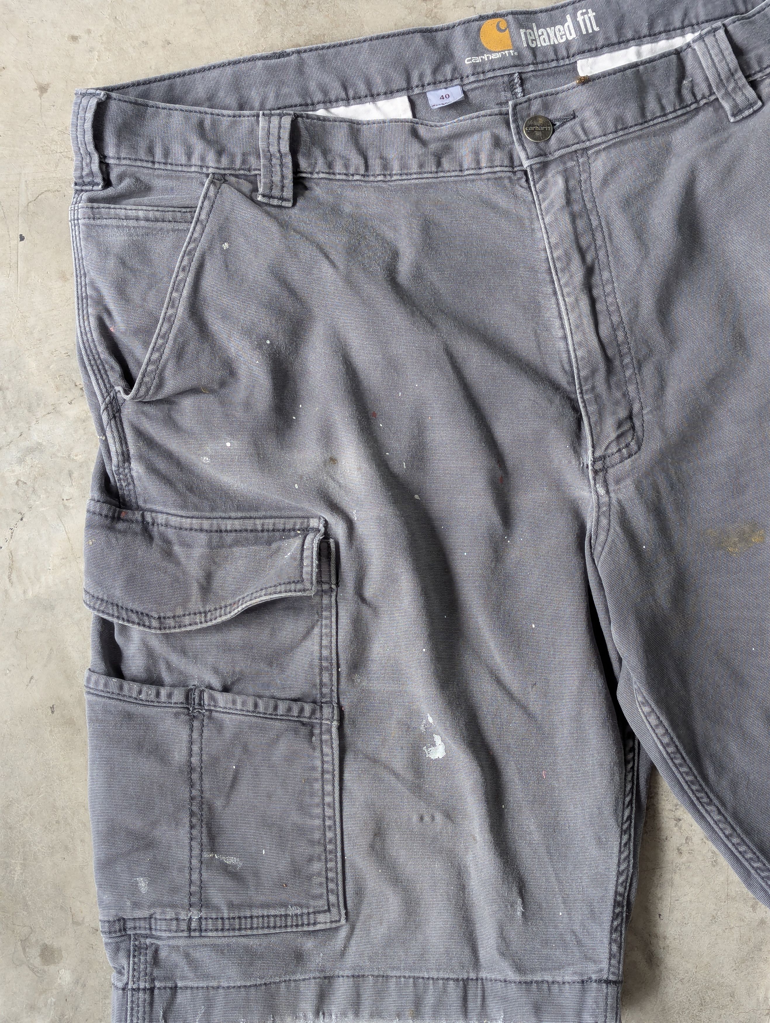 Carhartt Distressed Faded Painter Gray Carhartt Short Cargo Pants Size US 40 / EU 56 - 8 Thumbnail
