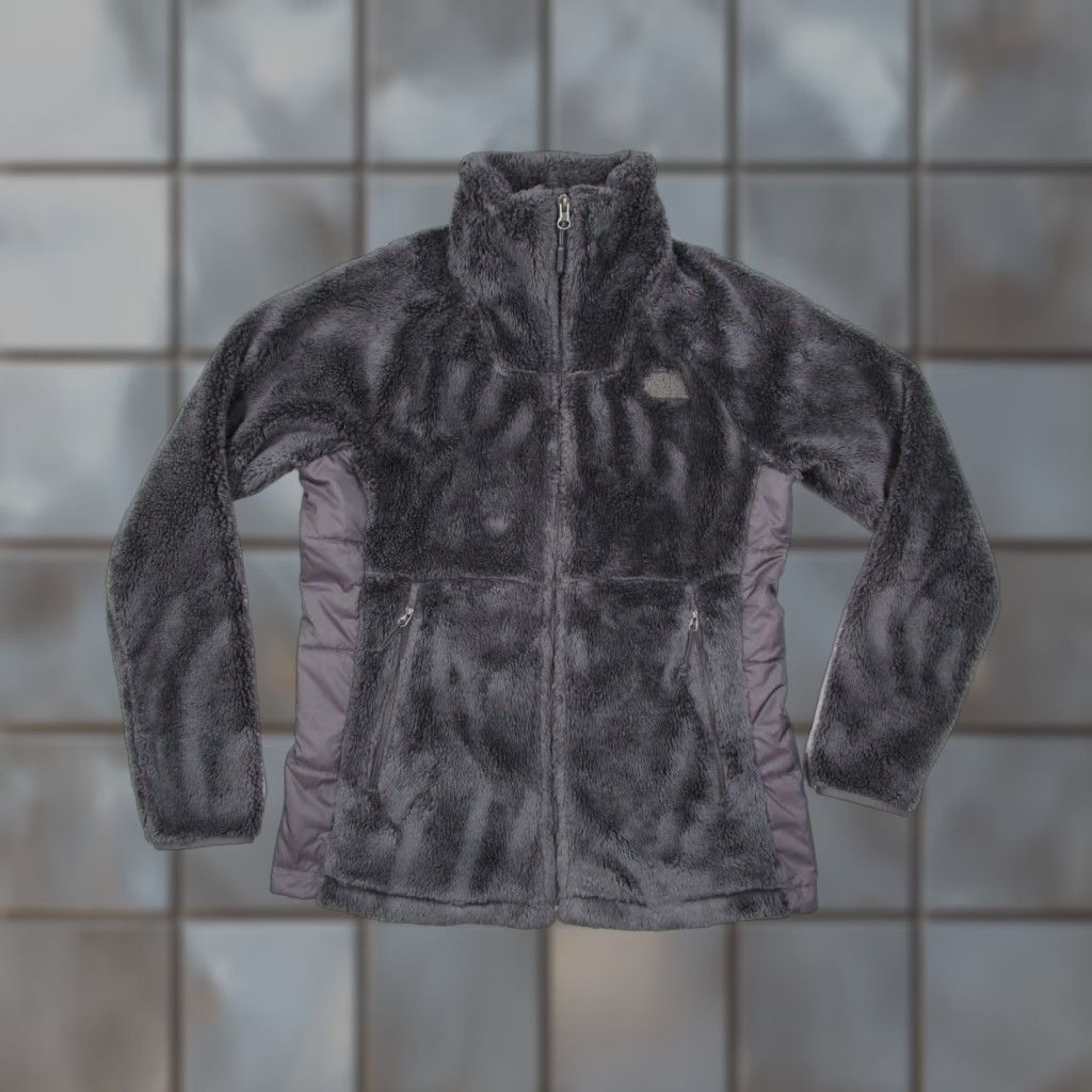 VINTAGE? No. The North Face Women Medium Gray Osito Hybrid Fleece Full Zip Deep Pile Jacket