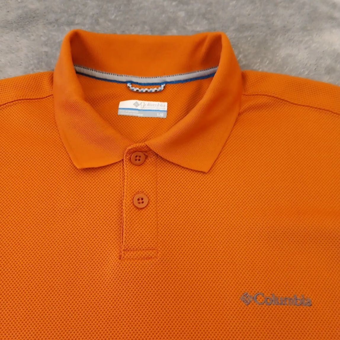 Vintage Columbia Polo Shirt Mens Large Orange Knit Short Sleeve Shirt Polo Logo Short Sleeve Orange Mens L Polo Size US L / EU 52-54 / 3 - 2 Thumbnail