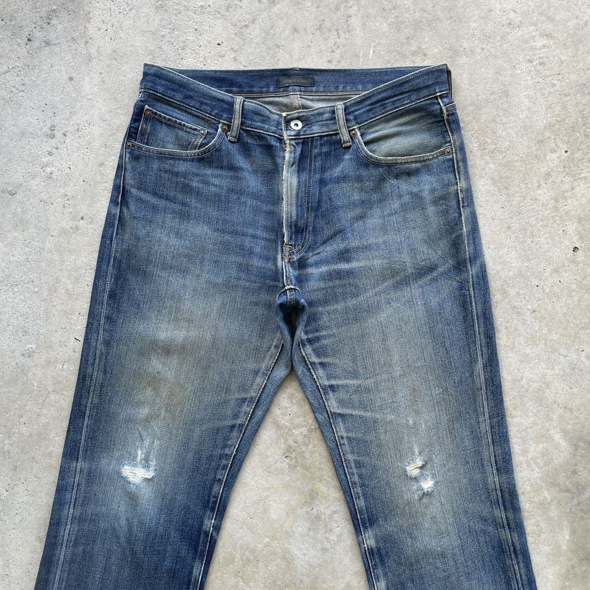 Japanese Brand Vintage Japanese Distressed Jeans Denim Faded Pants W34 Size US 34 / EU 50 - 3 Thumbnail