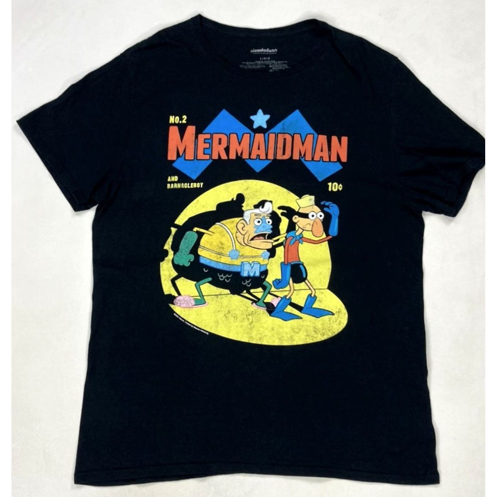 Nickelodeon Nickelodeon Mermaidman Graphic T-shirt Men Large Black Short Sleeve Size US L / EU 52-54 / 3 - 2 Thumbnail