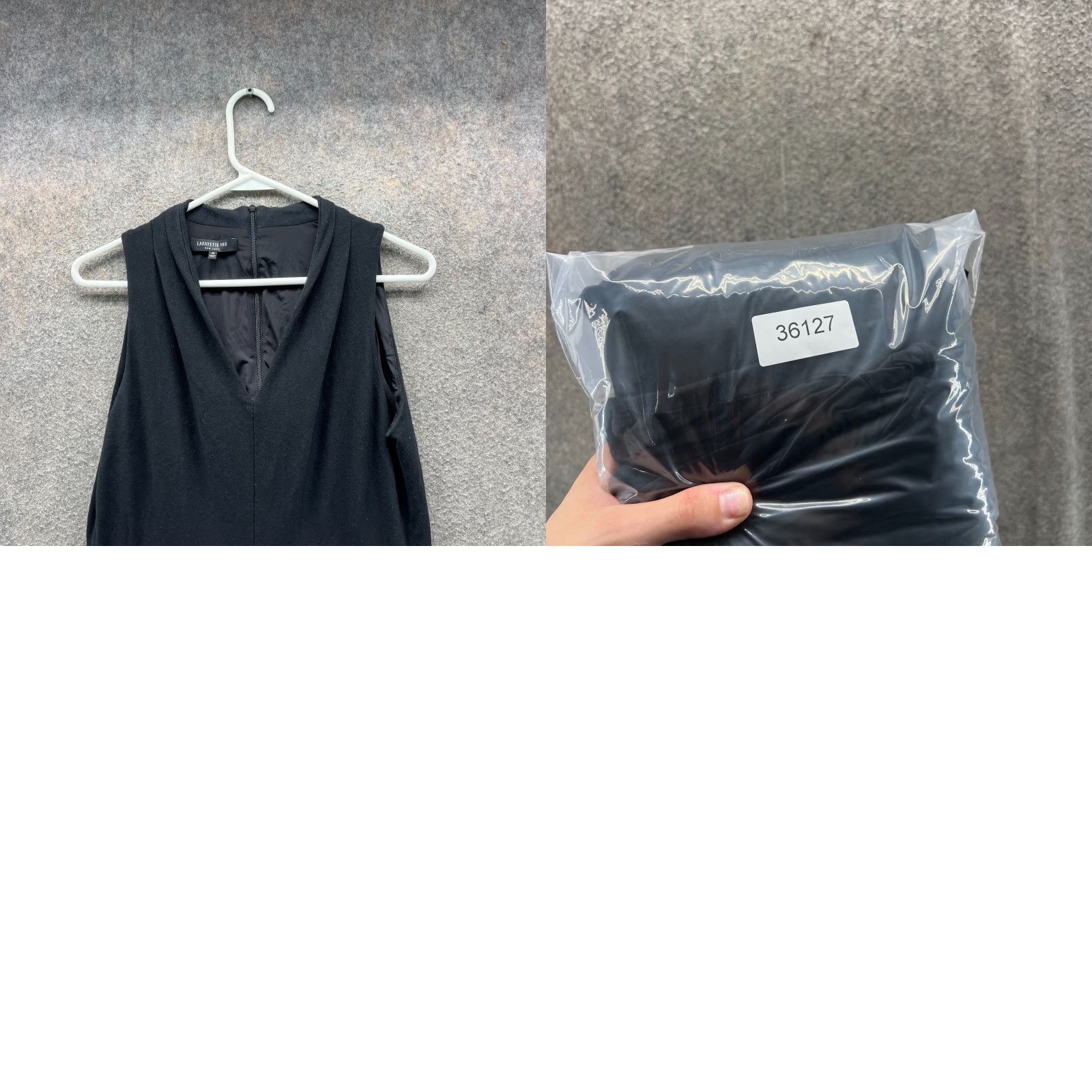 Vintage VINTAGE? No. Lafayette 148 New York Jumpsuit Womens Medium Black Sleeveless V-Neck Wide Leg Size 32" / US 10 / IT 46 - 8 Thumbnail