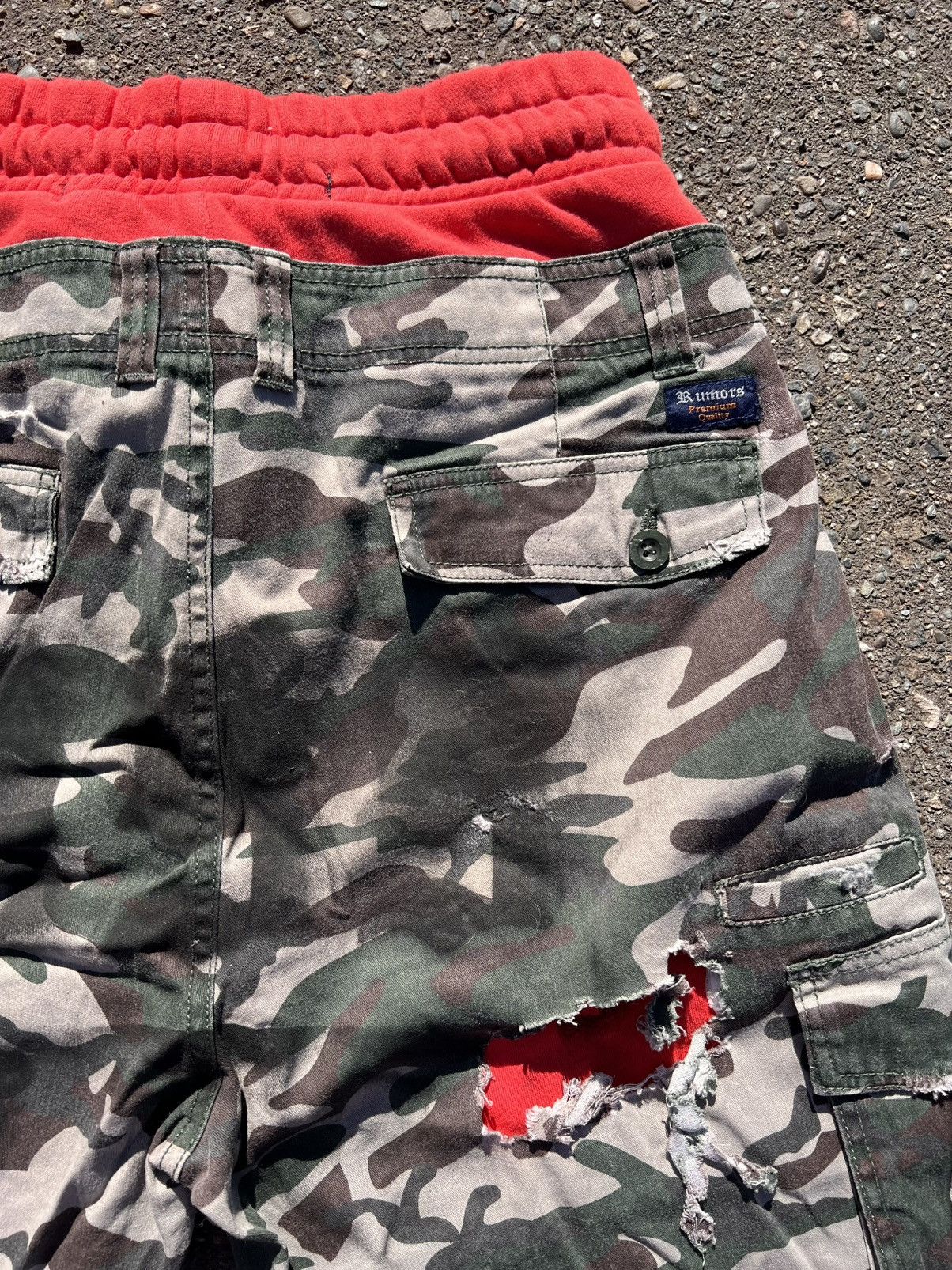 Vintage NovocentoNovantanove distressed camo layered hybrid shorts Size US 34 / EU 50 - 12 Thumbnail