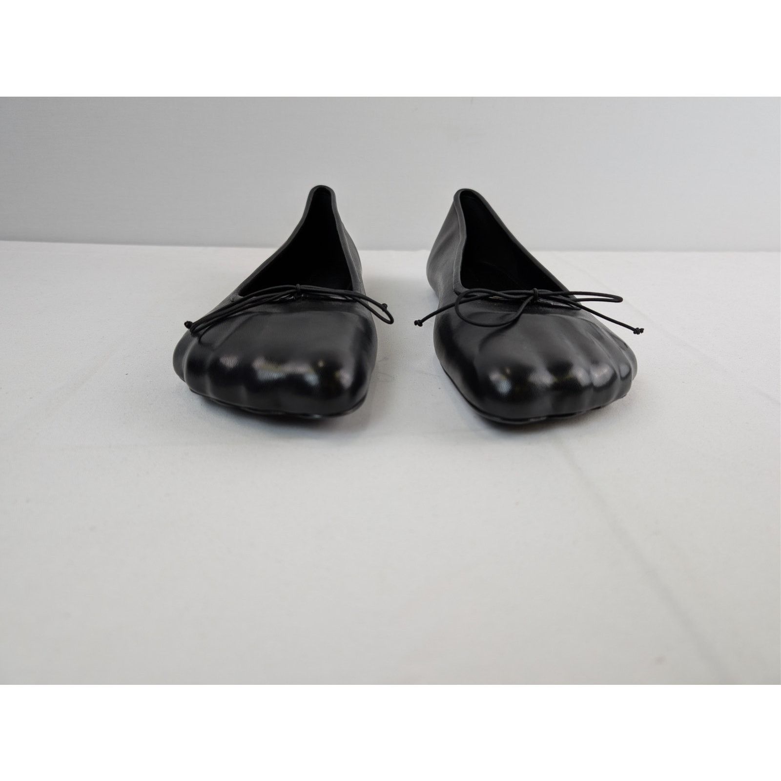 o1rshd1 Shiny Soft Sheepskin Anatomic Ballerina Boots Black