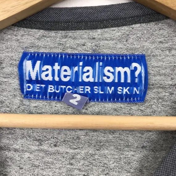 Diet Butcher Slim Skin Vtg DIET BUTCHER MATERIALISM Slim Skin Tee Shirt Gray Size US S / EU 44-46 / 1 - 6 Thumbnail