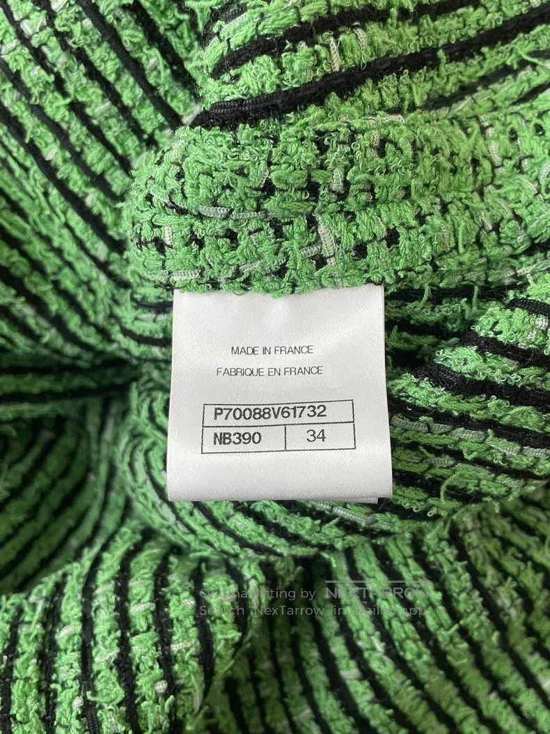 Chanel Chanel Green woven two-pocket jacket Size XXS / US 00 / IT 34 - 7 Thumbnail