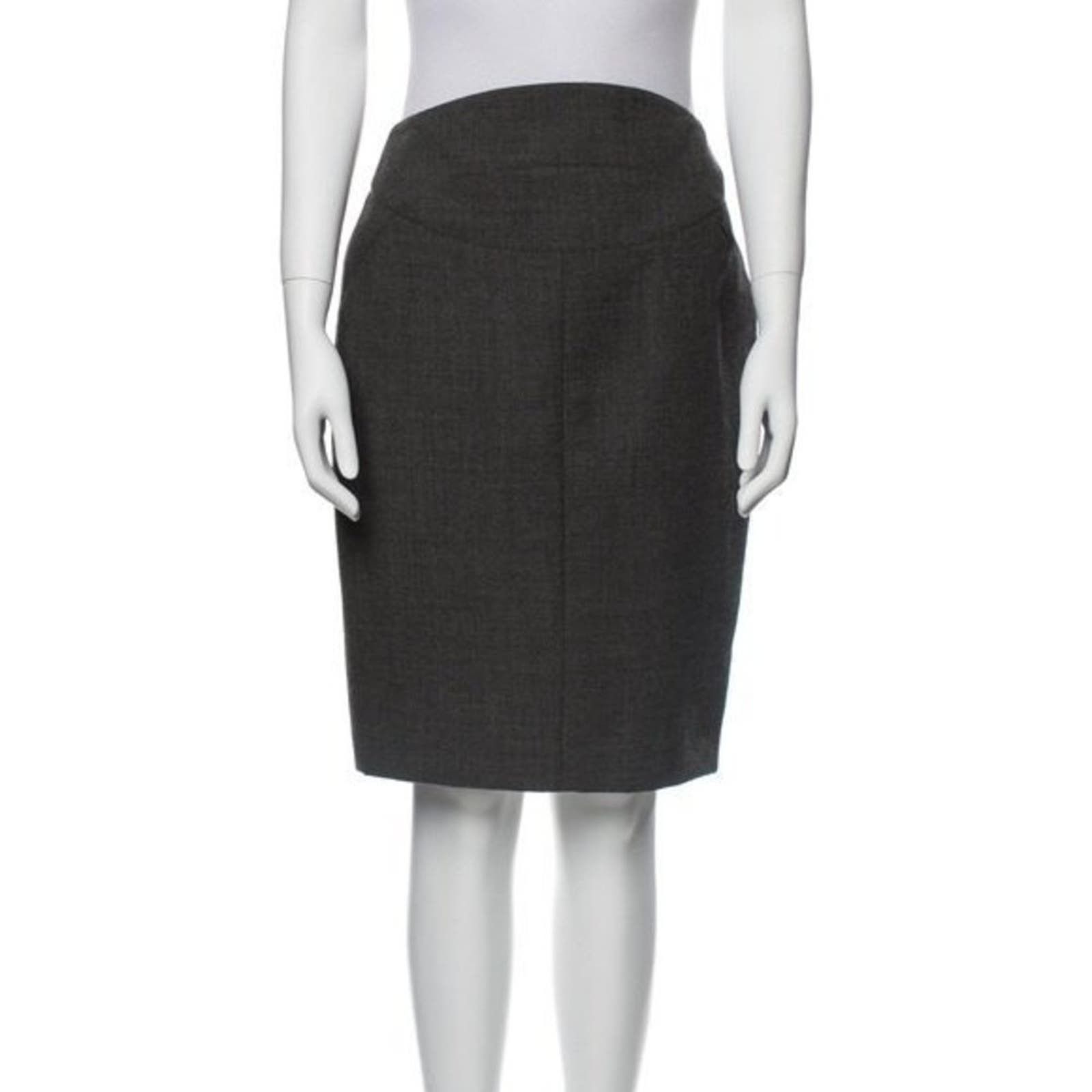 Chanel CHANEL Grey Vintage Knee-Length Skirt, Small Size 28" / US 6 / IT 42 - 4 Thumbnail