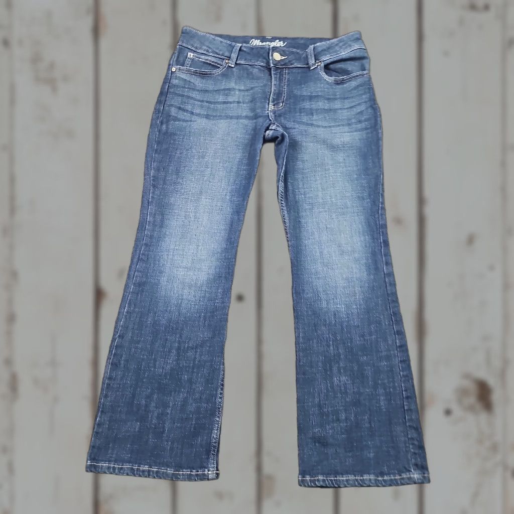 Wrangler Wrangler Jeans Womens Bootcut Denim 31x28 Mid Rise Stretch 11 Blue Cotton Spandex Polyester Size 32" / US 10 / IT 46 - 1 Thumbnail