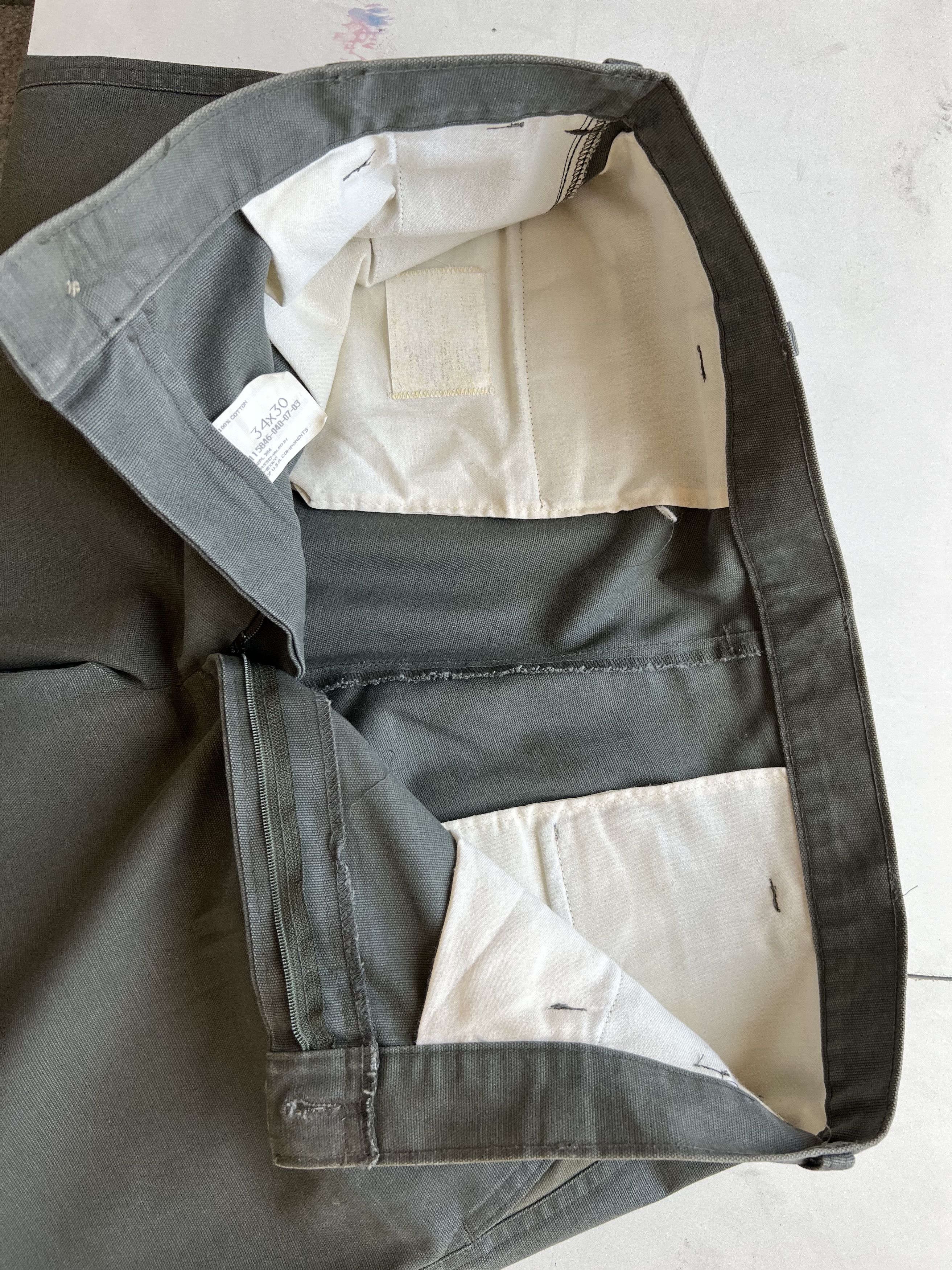 Other Vintage Heavy Canvas Chino Military War Work Pants Size US 34 / EU 50 - 6 Thumbnail