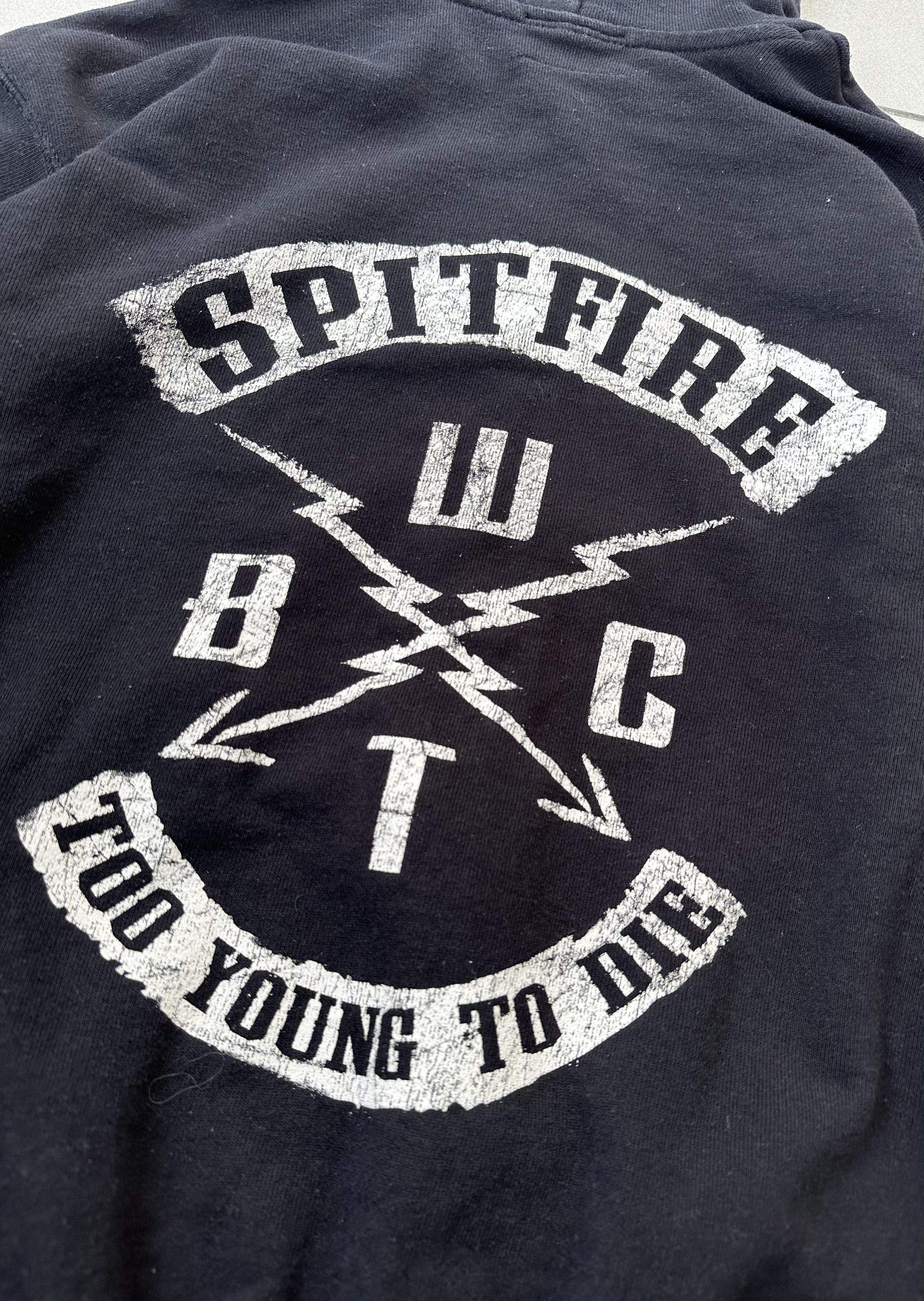 Band Tees × Vintage Vintage Spitfire Too Young to Die zip hoodie boxy 90s Size US S / EU 44-46 / 1 - 3 Thumbnail