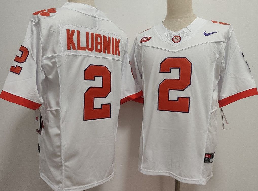 Other Men's NCAA Clemson Tigers 2 Cade Klubnik White Jersey Size US M / EU 48-50 / 2 - 1 Thumbnail