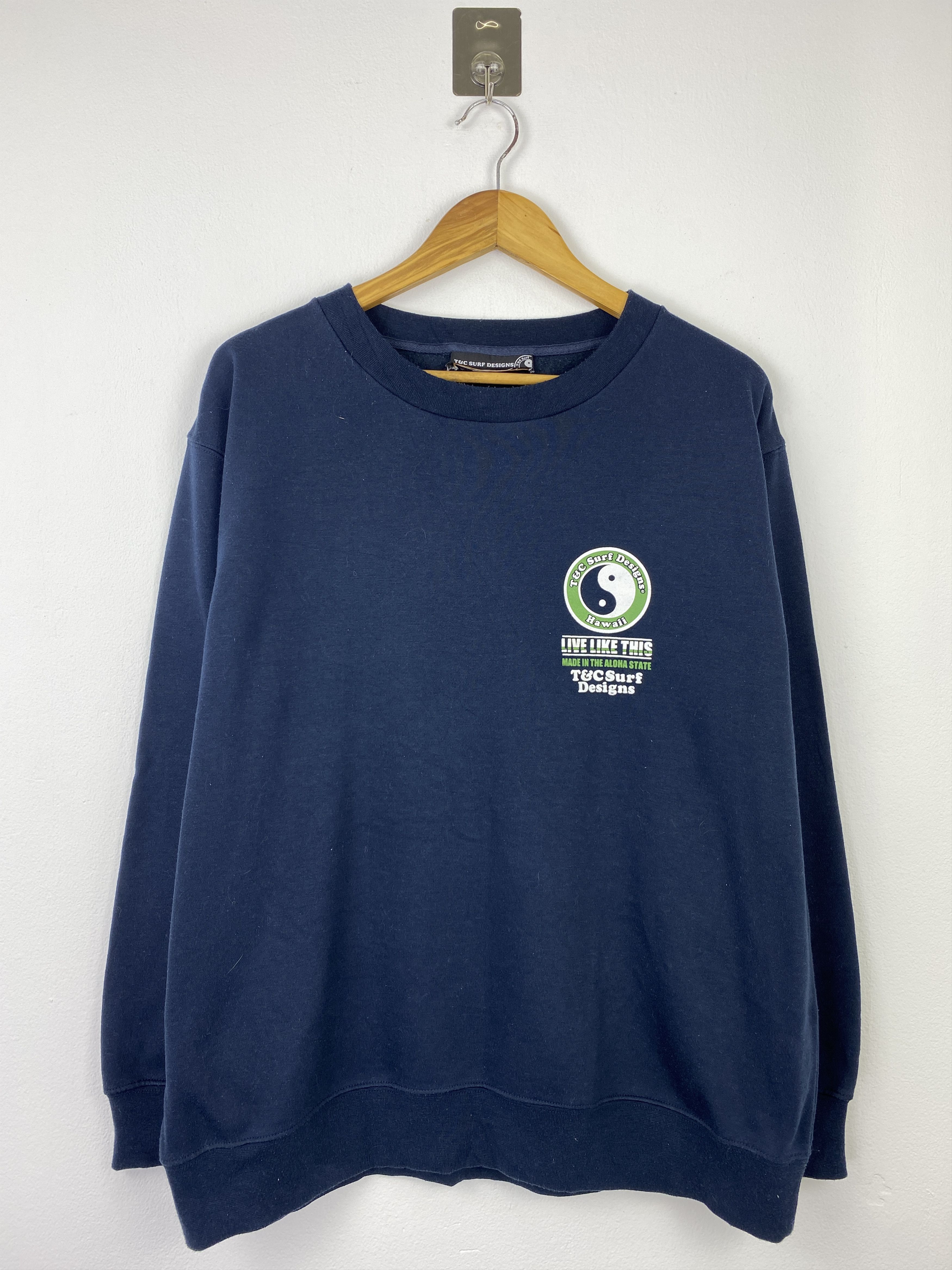 Japanese Brand Vintage T&C Surf Designs Hawaii Yin Yang Crewneck BP0045 Size US XL / EU 56 / 4 - 1 Thumbnail