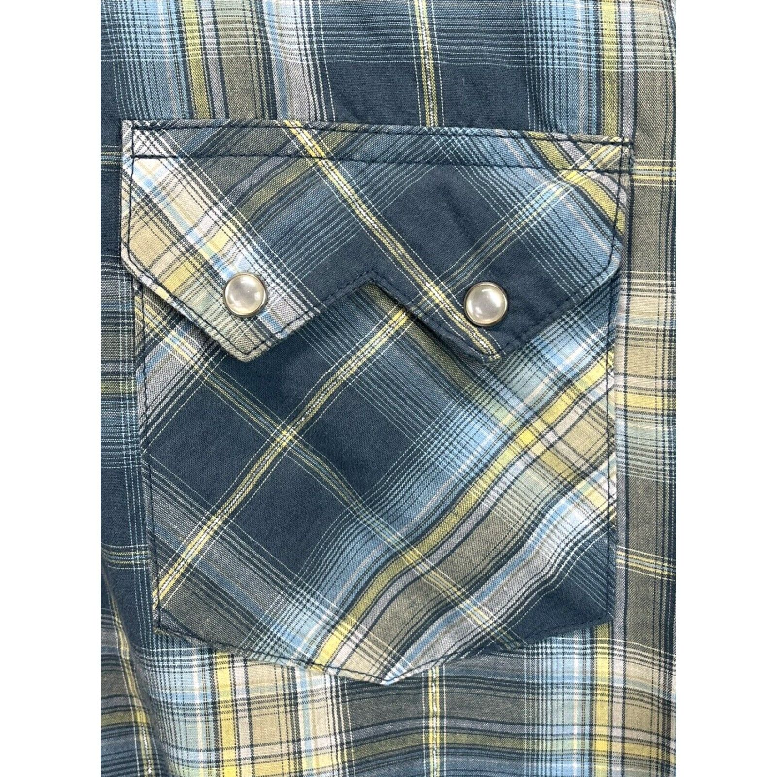 Wrangler Wrangler Western Wear Blue Plaid Button-Up Shirt Mens XL Cowboy Size US XL / EU 56 / 4 - 4 Thumbnail