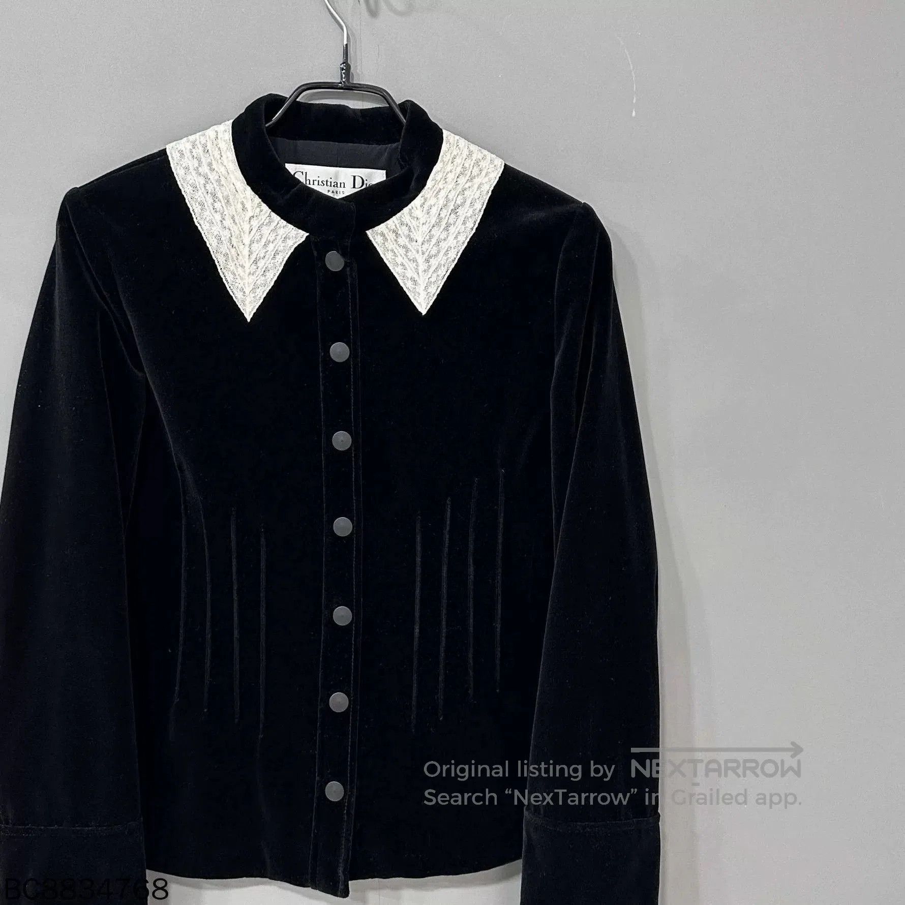 Dior Dior Velvet Lace Collar Coat. Size XXS / US 00 / IT 34 - 2 Thumbnail