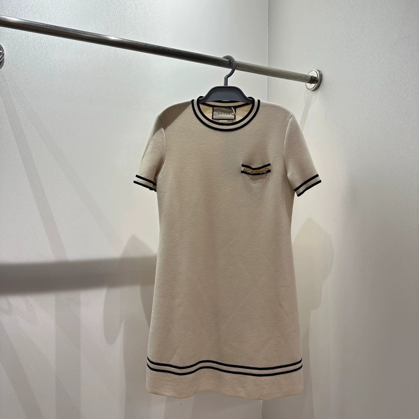 Gucci Gucci Horsebit mar74 Wool Short Sleeve Dress S Size S / US 4 / IT 40 - 1 Thumbnail