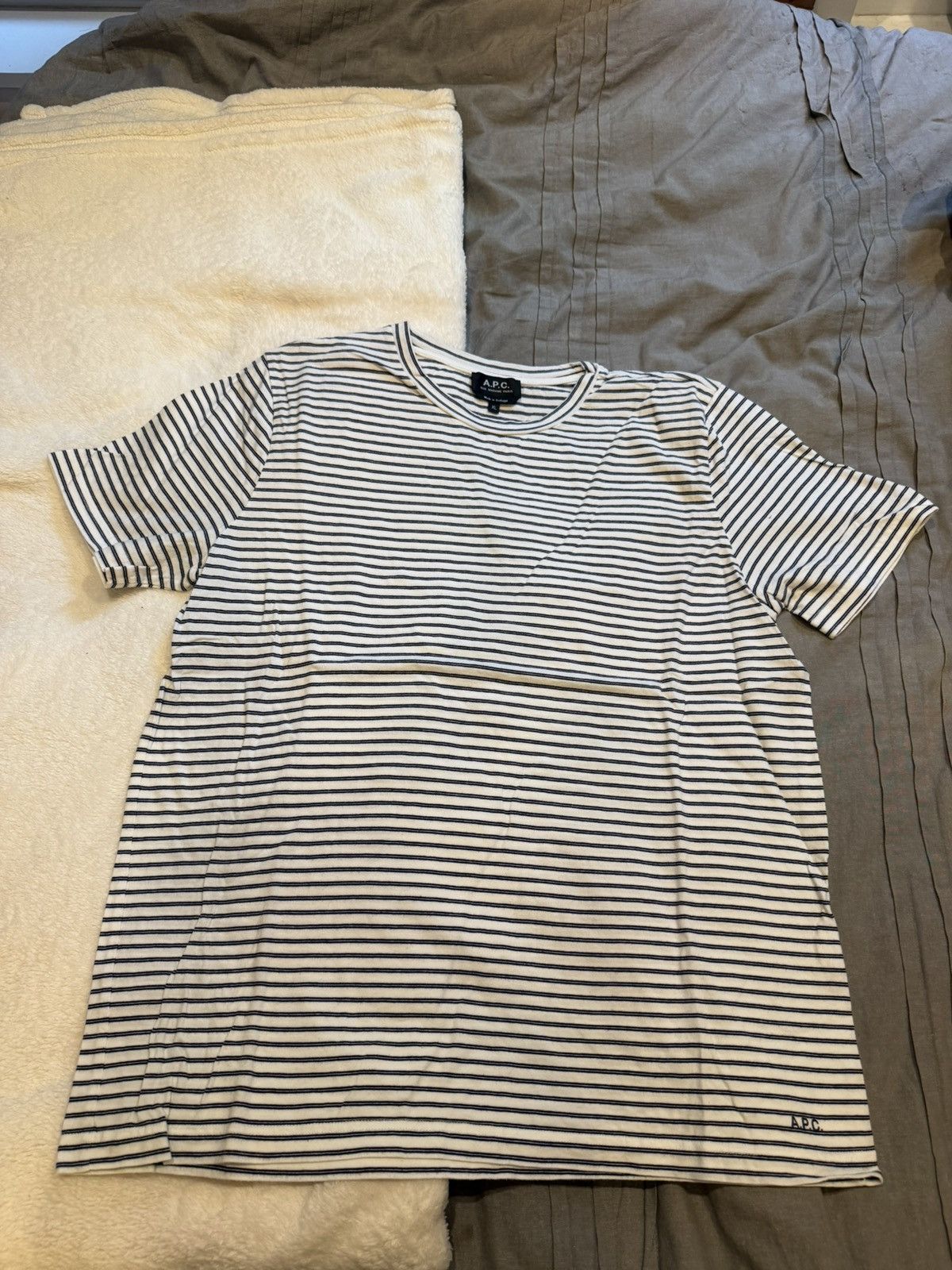 A.P.C. APC XL Striped T-Shirt Size US XL / EU 56 / 4 - 2 Thumbnail