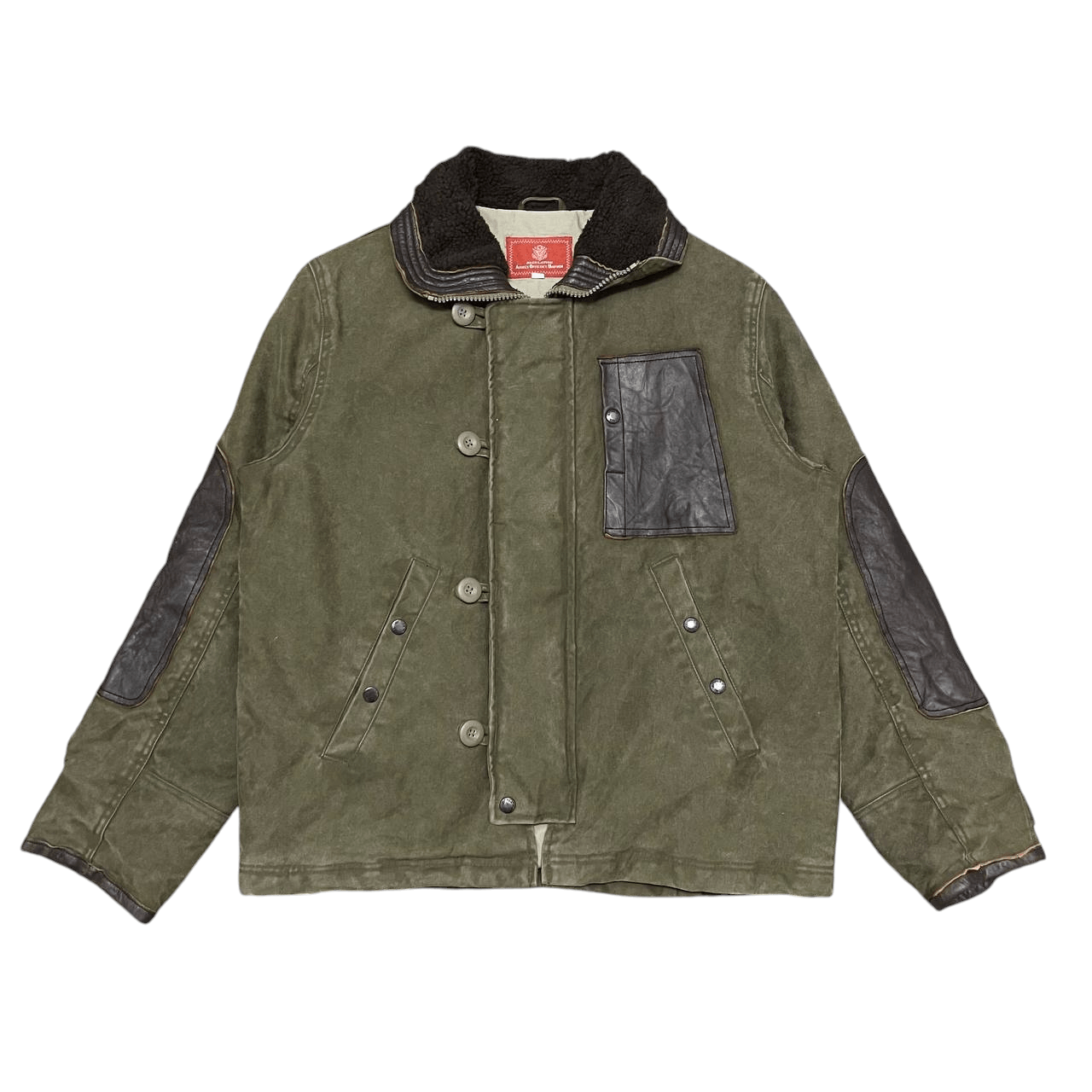 Avirex Vintage Avirex Moleskin Leather Part Deck Style Jacket Size US M / EU 48-50 / 2 - 1 Thumbnail