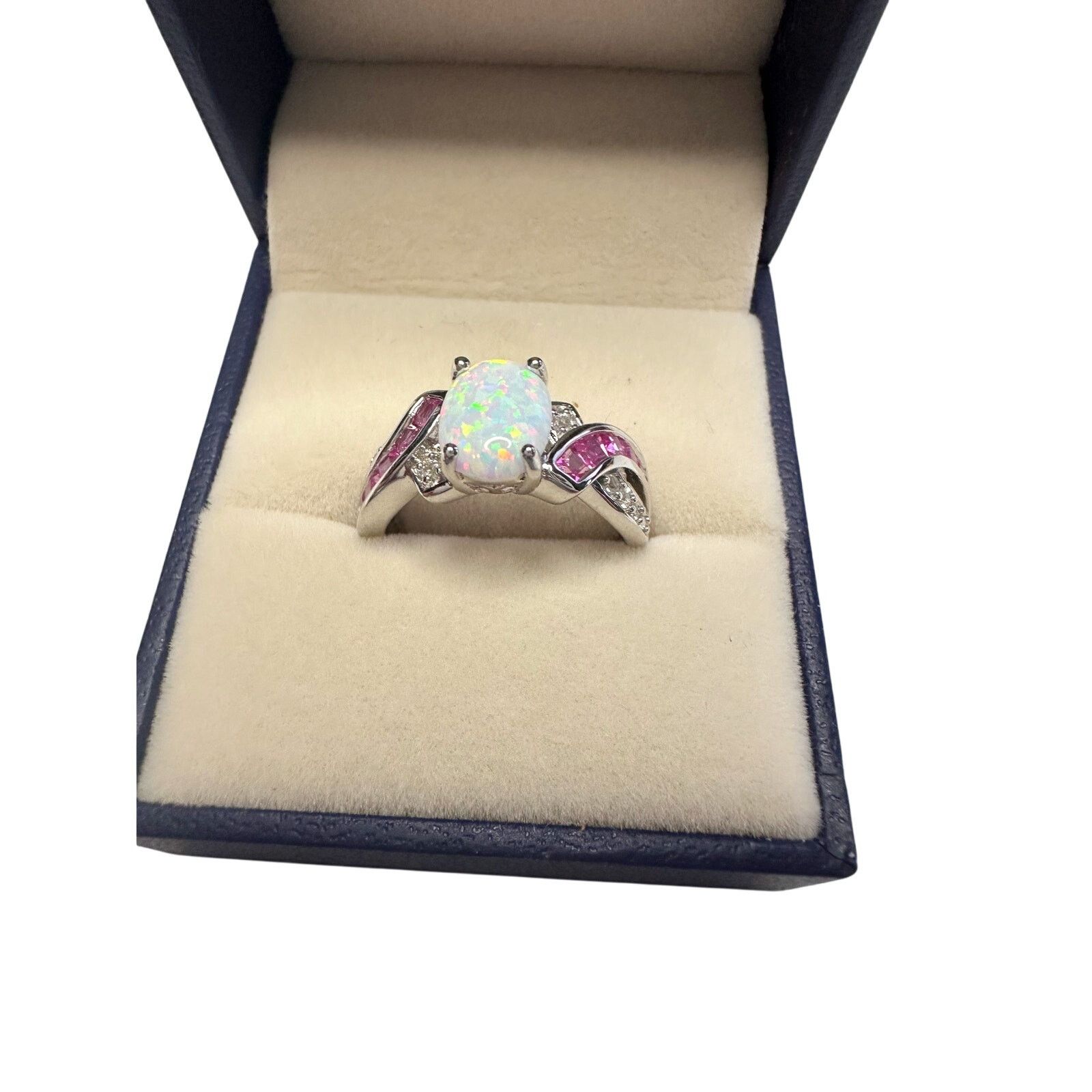 Other Beautiful Lab Created Opal & Sapphire Ring - Size 7 Size ONE SIZE - 15 Thumbnail