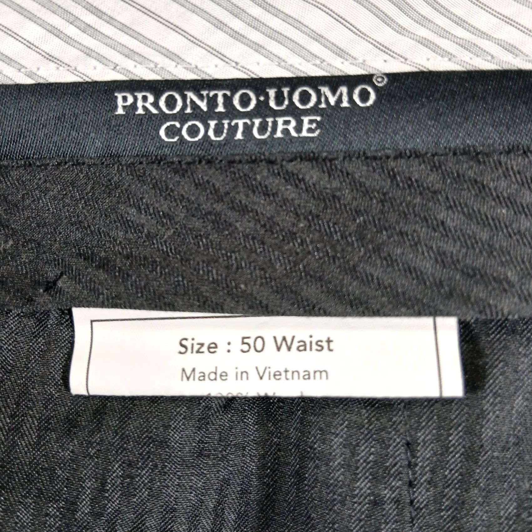Pronto Uomo Pronto Uomo Couture Wool Dress Pants - Charcoal Grey - 50 Size Size US 34 / EU 50 - 5 Thumbnail