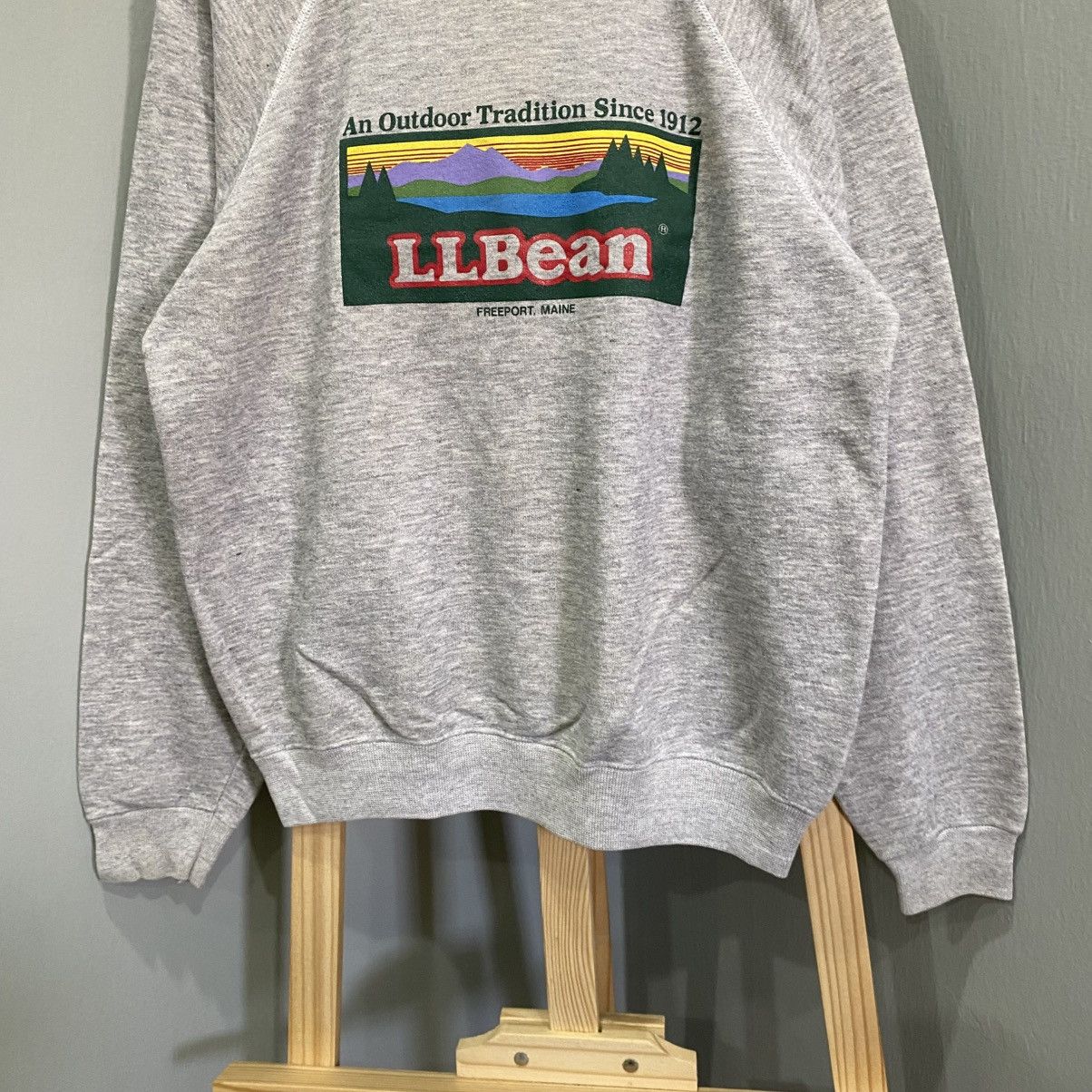 L.L. Bean Vintage 90s L.L. Bean Sunrise Landscape Logo Sweatshirt Size US M / EU 48-50 / 2 - 4 Thumbnail